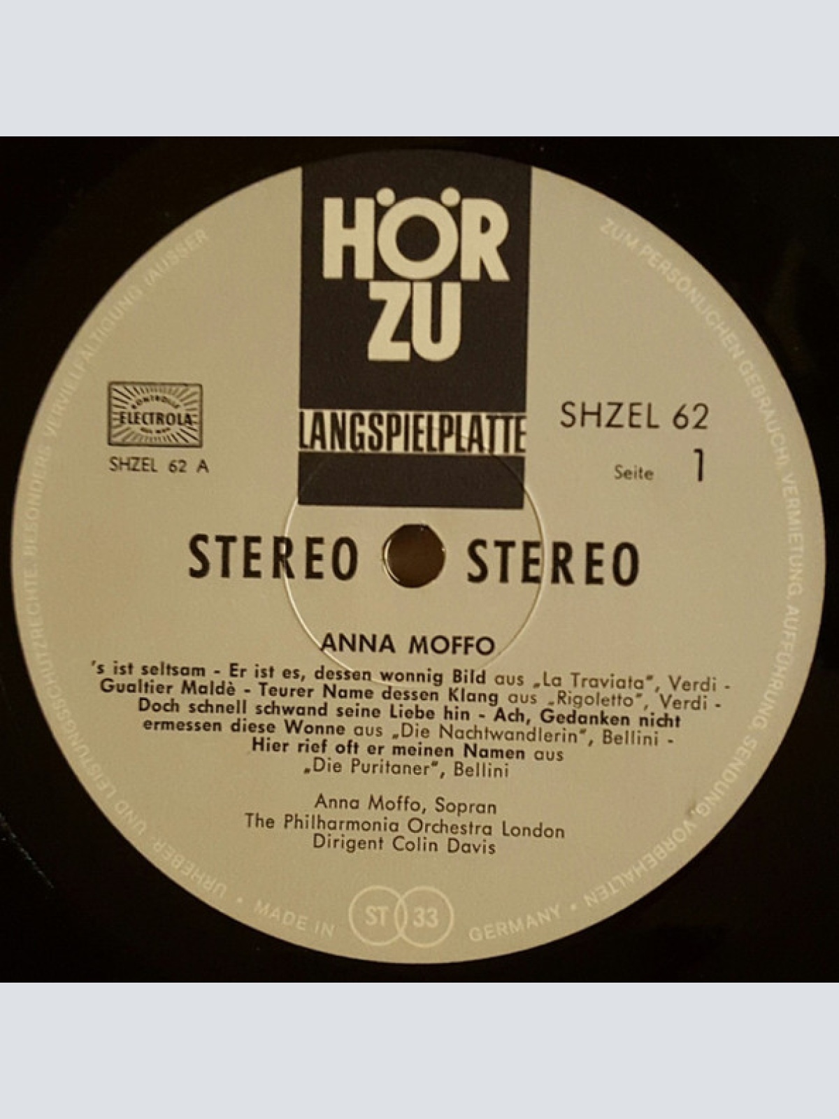 Vinyl / Anna Moffo - Arien Aus Den Italienischen Opern