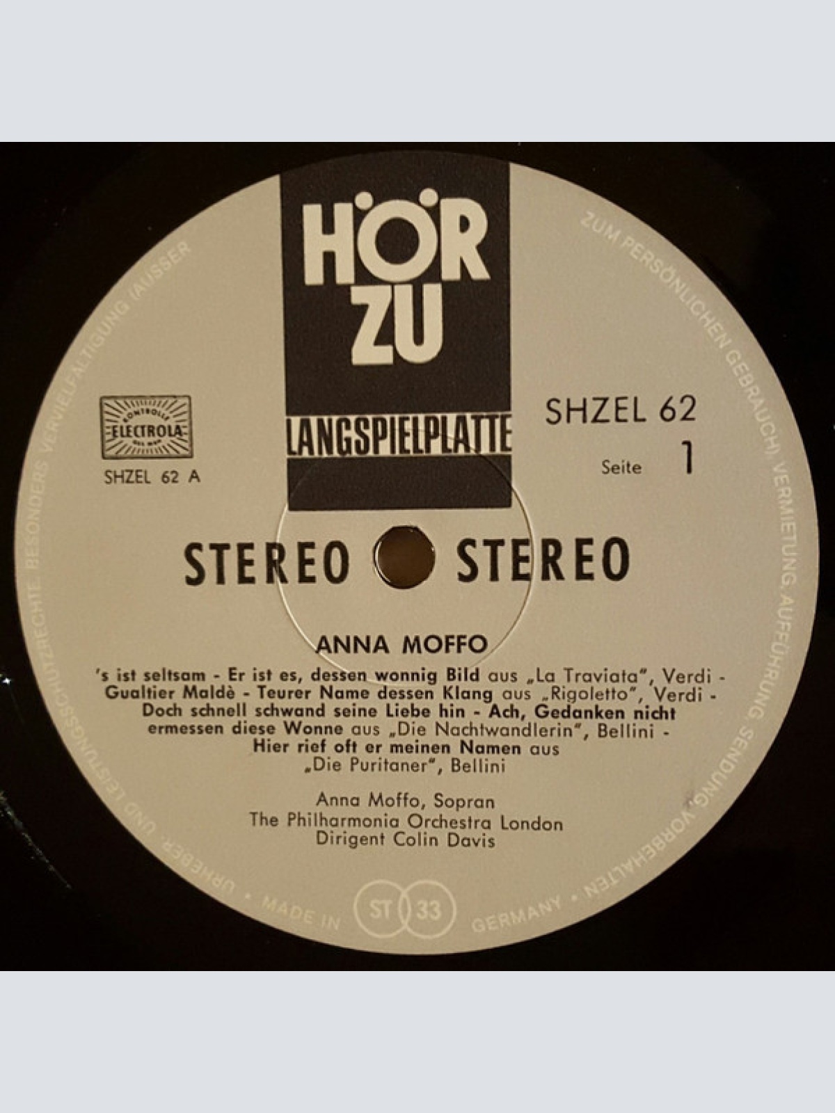 Vinyl / Anna Moffo - Arien Aus Den Italienischen Opern