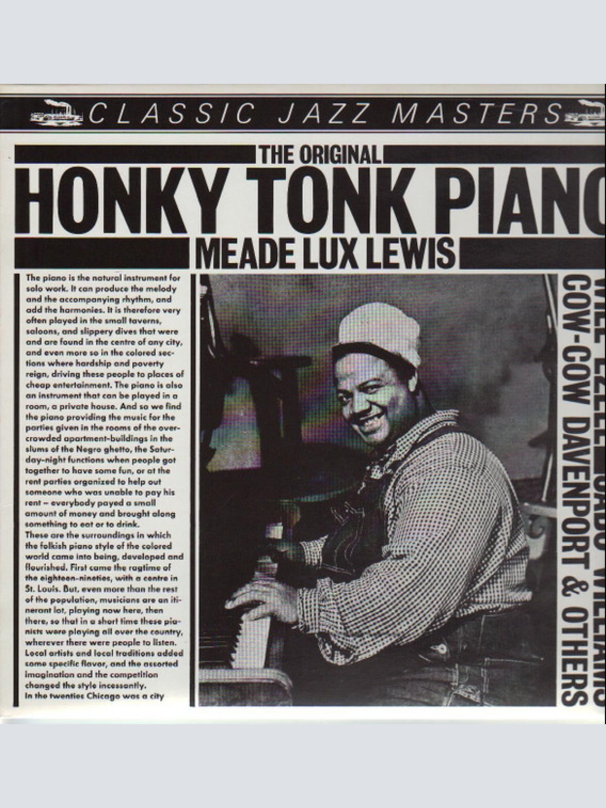 Vinyl / Meade "Lux" Lewis, Will Ezell, Jabo Williams, Cow-Cow Davenport* & Others* - The Original Honky Tonk Piano