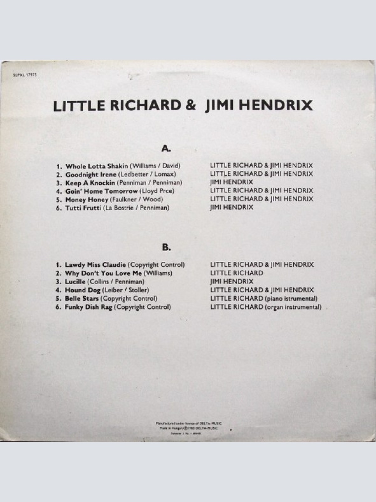 Vinyl / Little Richard & Jimi Hendrix - Little Richard & Jimi Hendrix