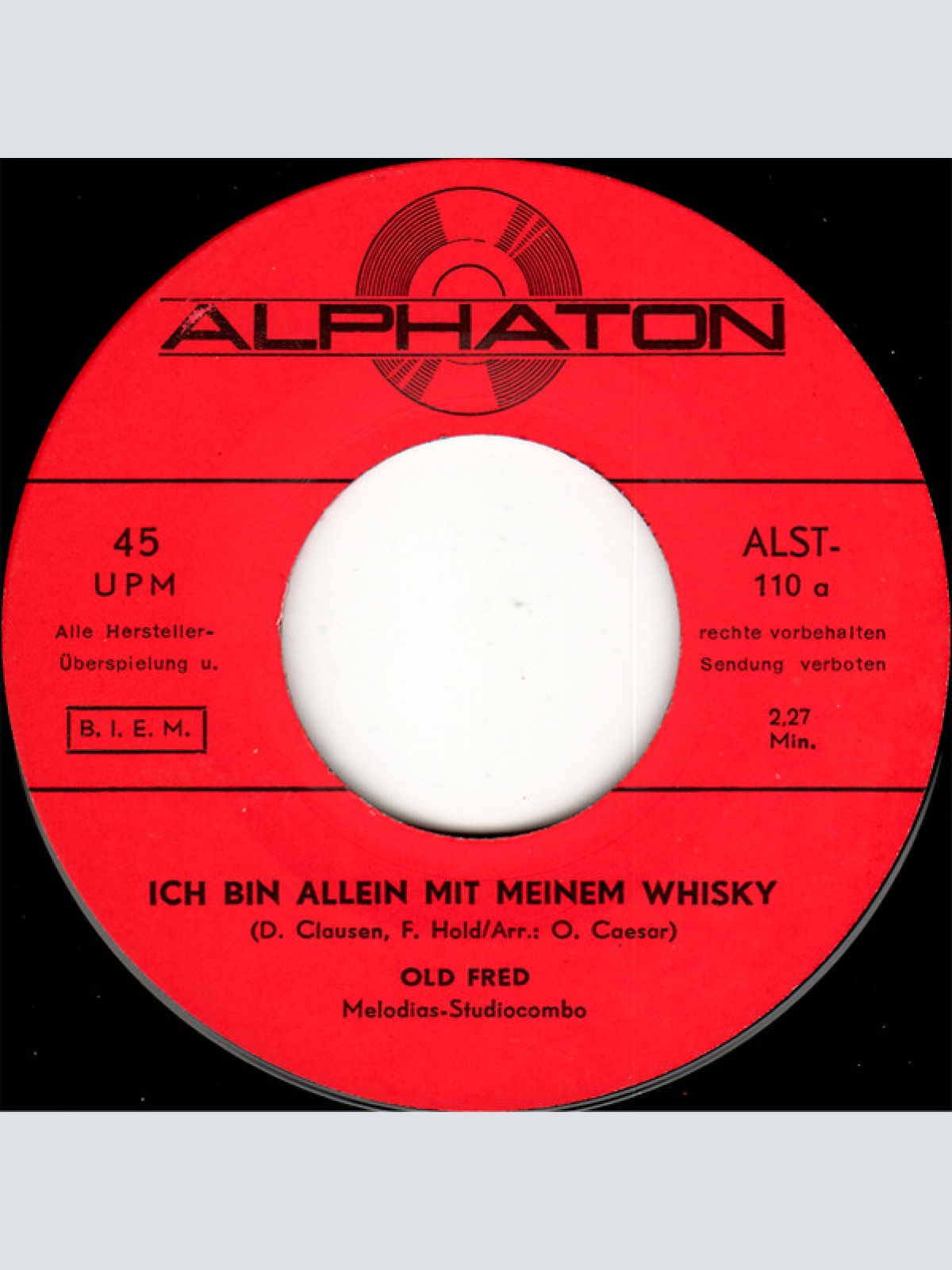 Vinyl / Old Fred - Ich Bin Allein Mit Meinem Whisky