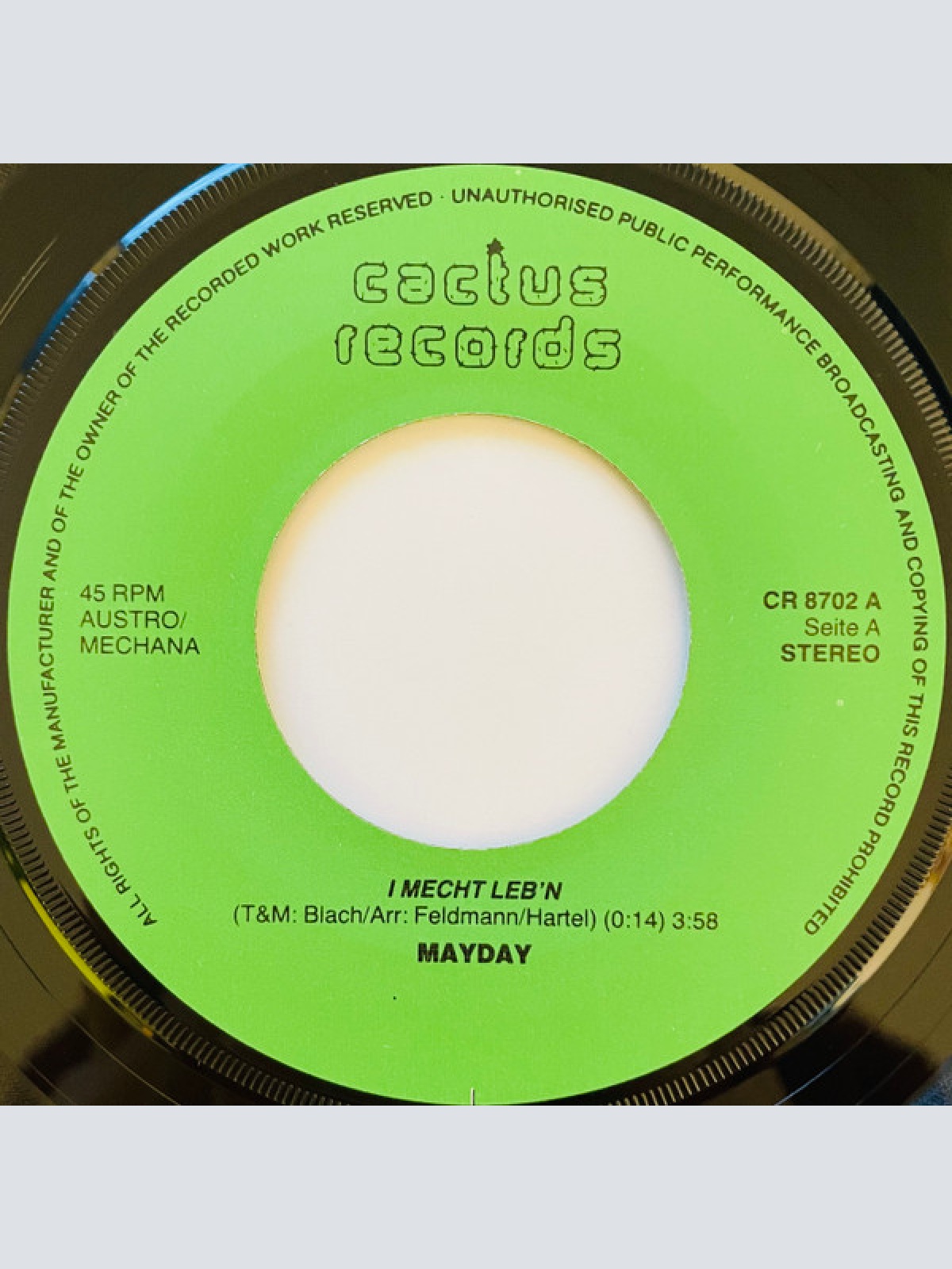 Vinyl / Mayday (22) - I Mecht Leb'n