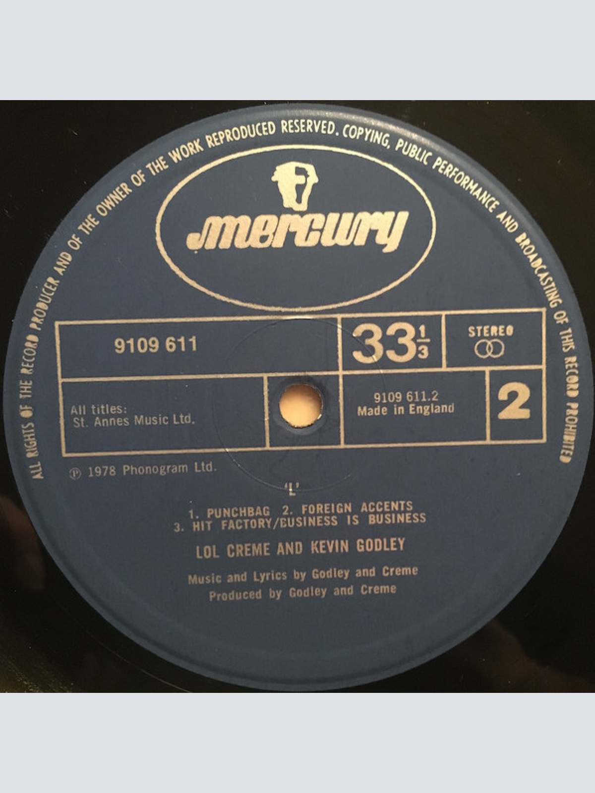 Vinyl / Lol Creme And Kevin Godley* - L