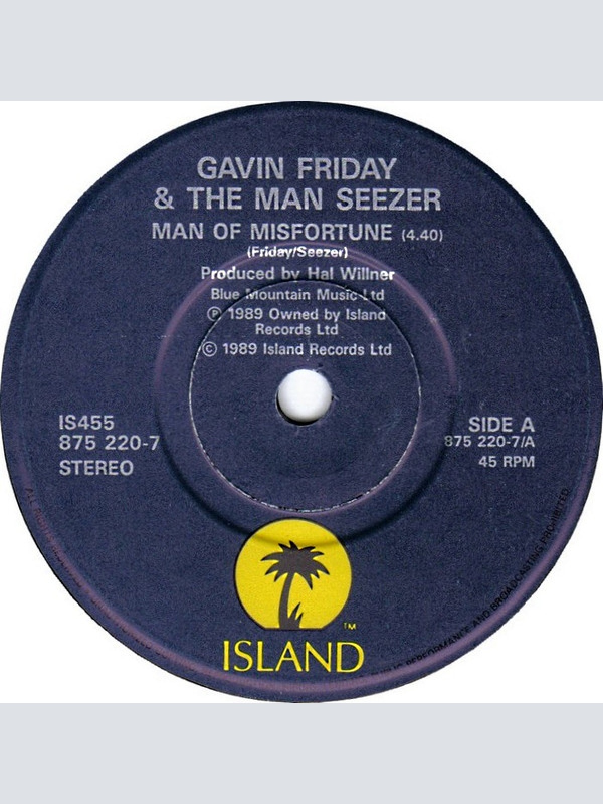 Vinyl / Gavin Friday & The Man Seezer* - Man Of Misfortune