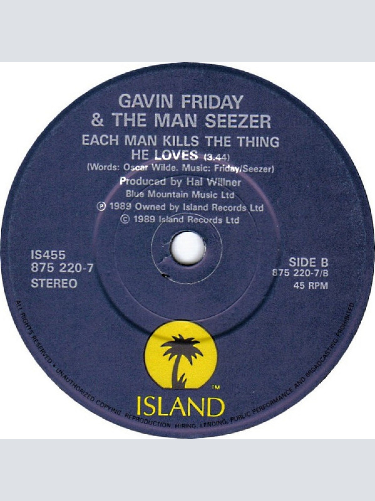 Vinyl / Gavin Friday & The Man Seezer* - Man Of Misfortune