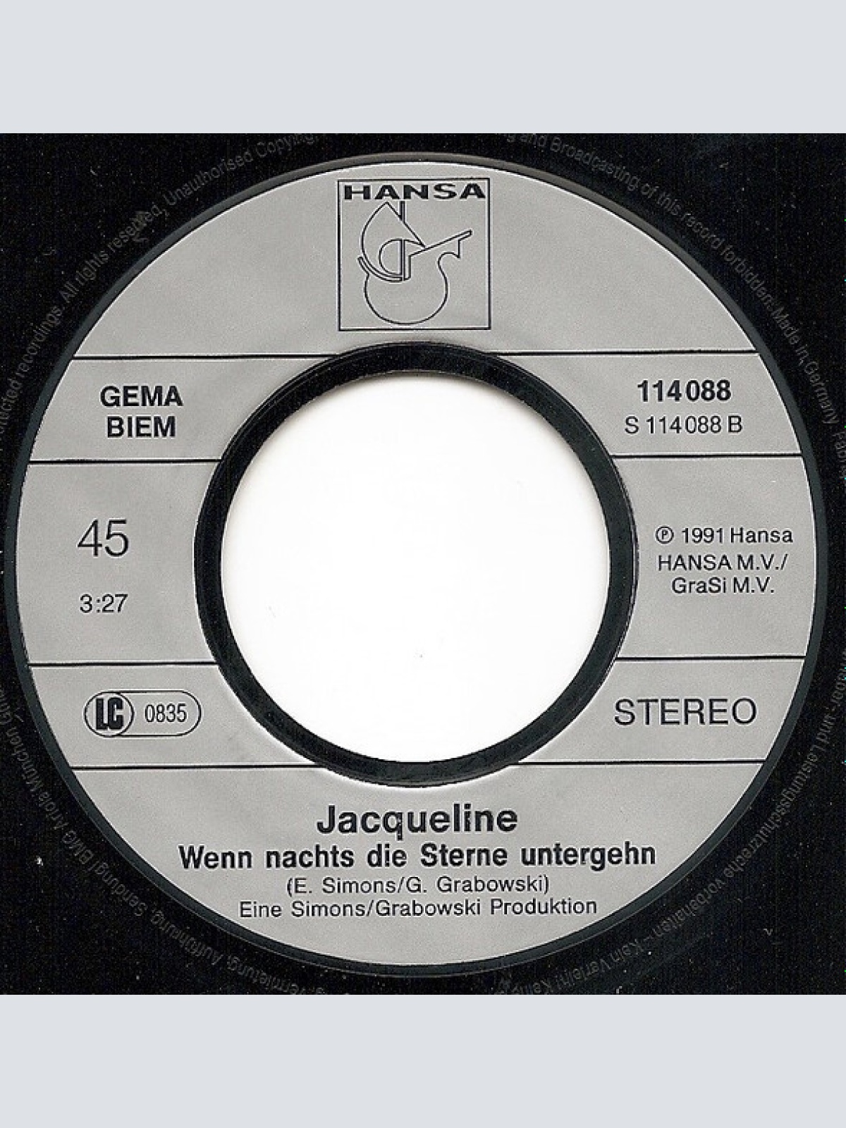 Vinyl / Jacqueline (5) - Auf Der Erde...