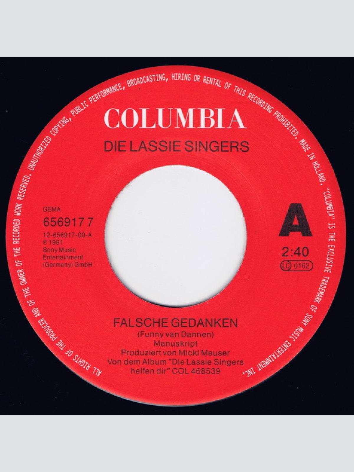 Vinyl / Die Lassie Singers - Falsche Gedanken / Lassie Song