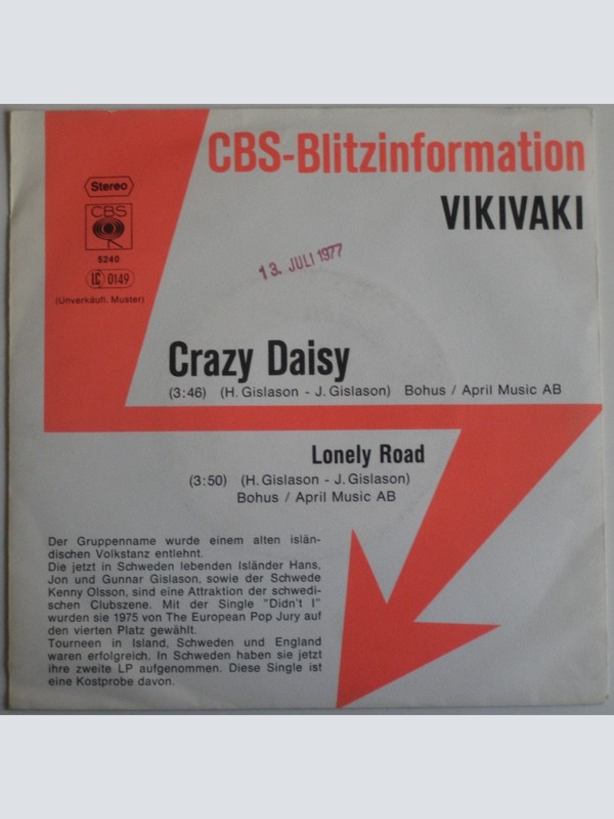 Vinyl / Vikivaki - Crazy Daisy