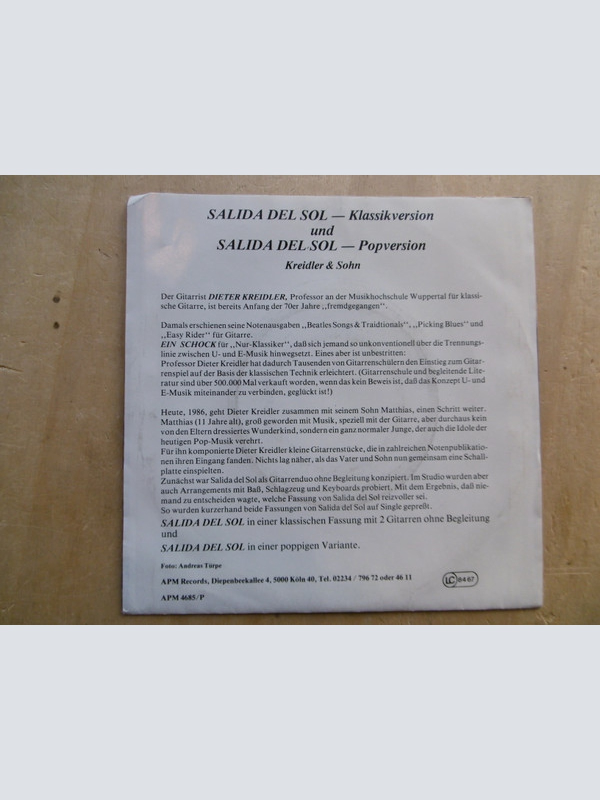 Vinyl / Kreidler & Sohn - Salida Del Sol