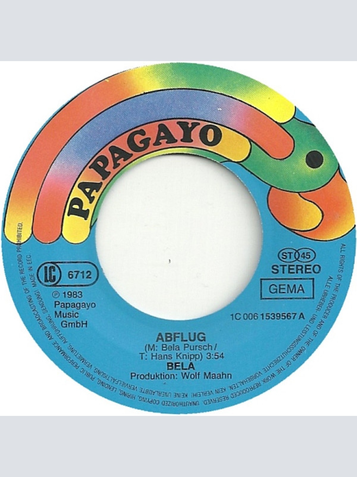 Vinyl / Bela* - Abflug