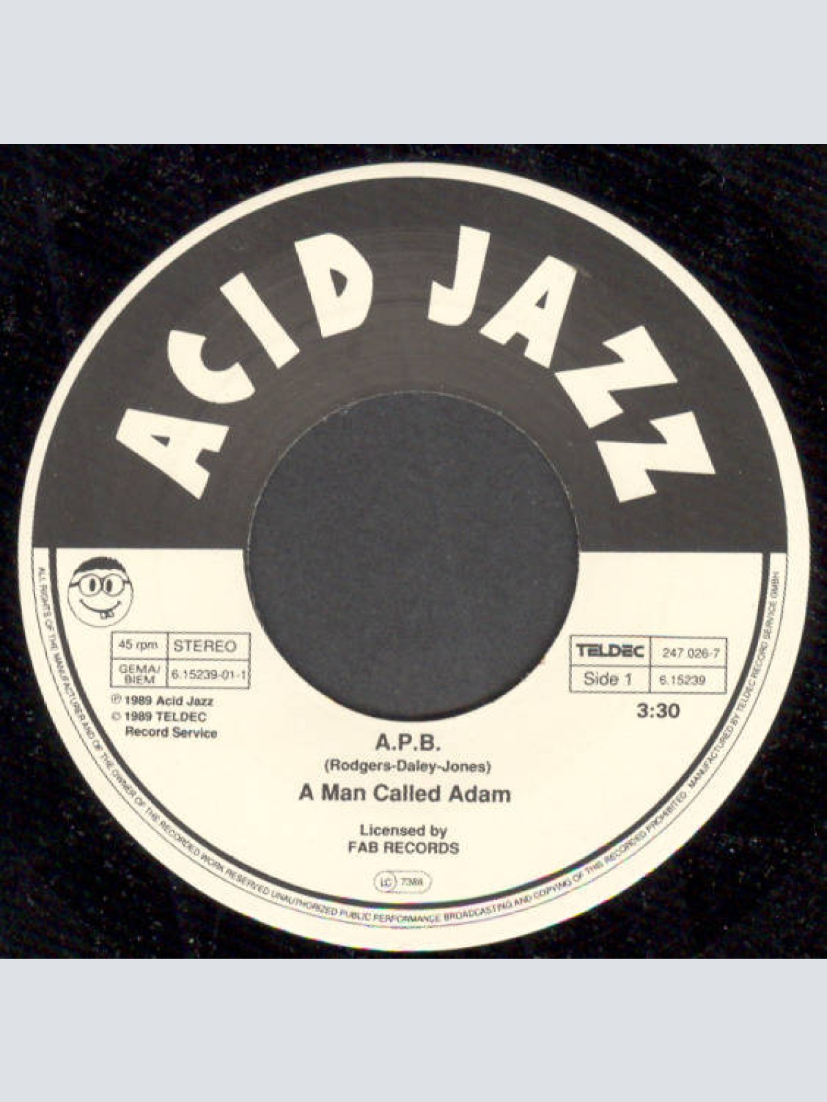 Vinyl / A Man Called Adam - A.P.B.