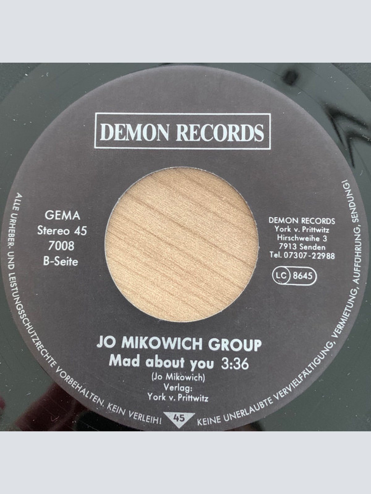 Vinyl / Jo Mikowich Group - Talk About Love / Mad About You