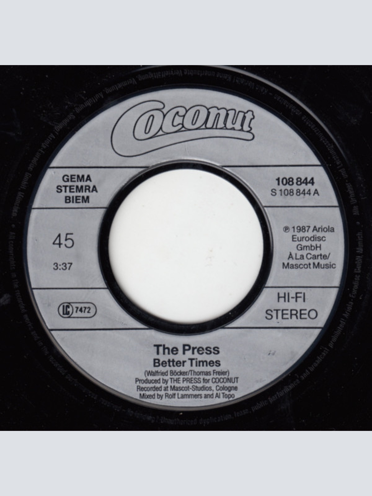 Vinyl / The Press (19) - Better Times