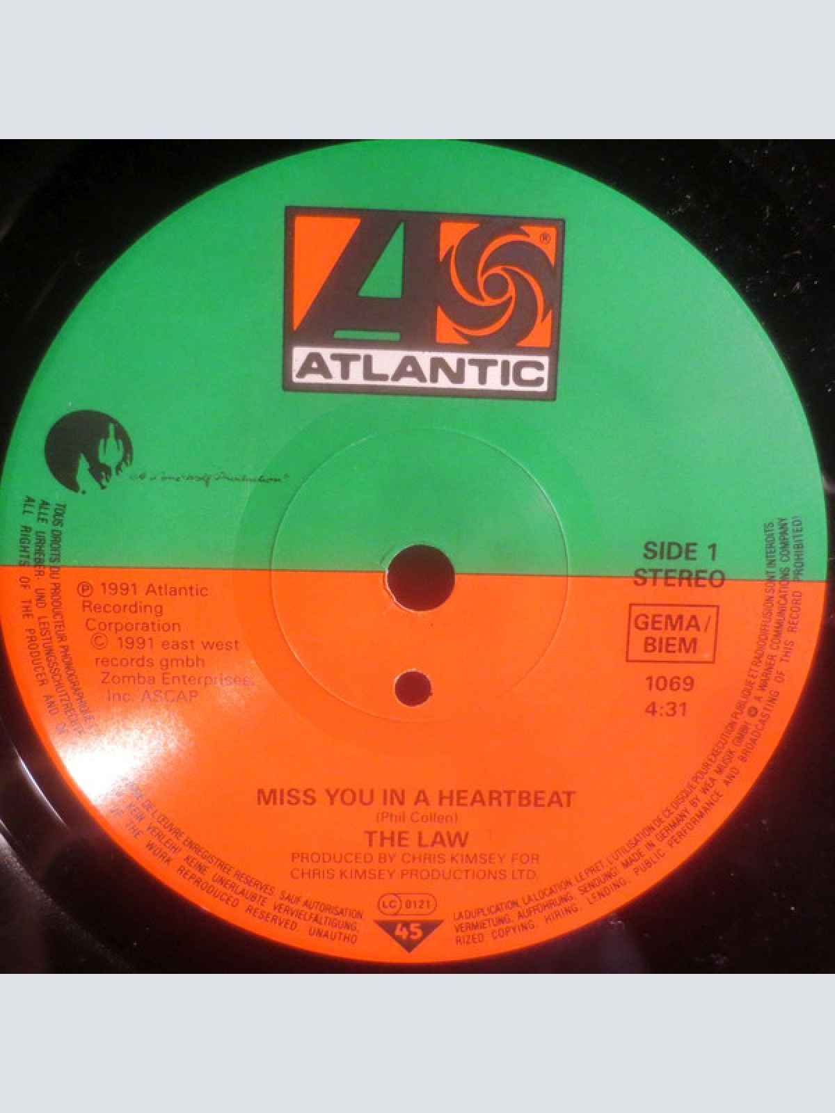 Vinyl / The Law (3) - Miss You In A Heartbeat