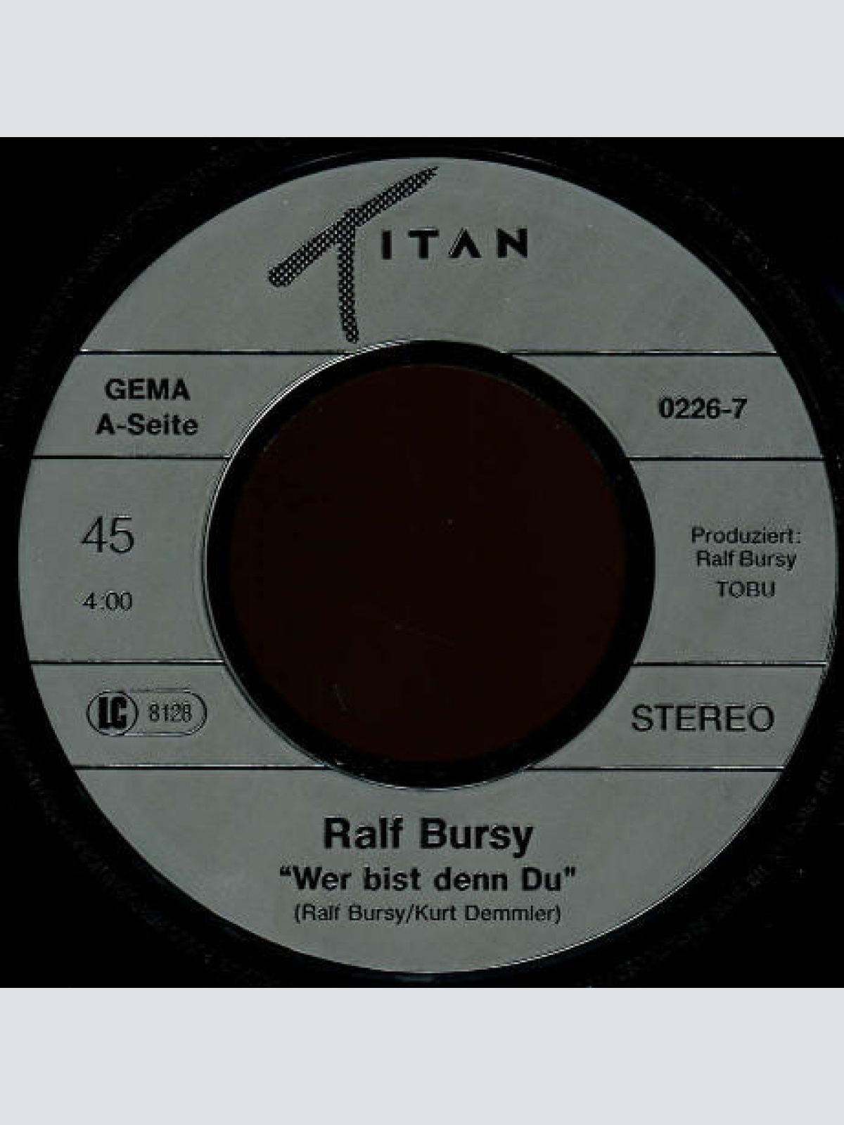Vinyl / Ralf Bursy - Wer Bist Denn Du?