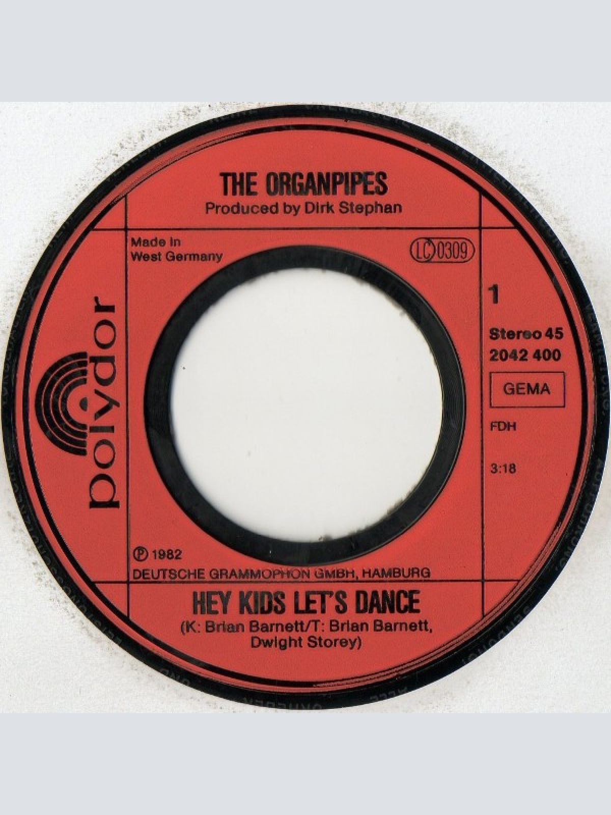 Vinyl / The Organpipes - Hey Kids Let's Dance