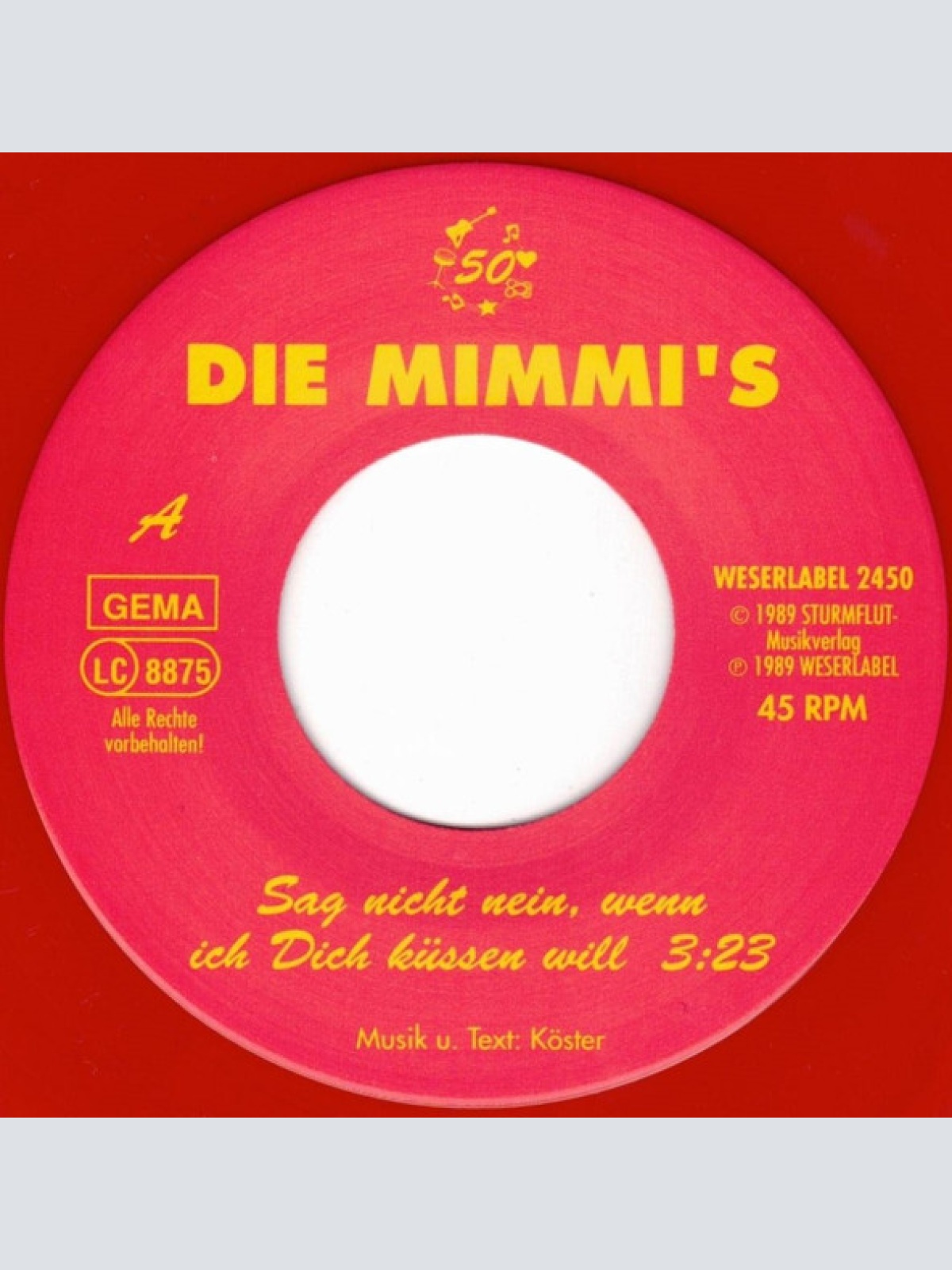Vinyl / Die Mimmi's - Sag Nicht Nein, Wenn Ich Dich Küssen Will