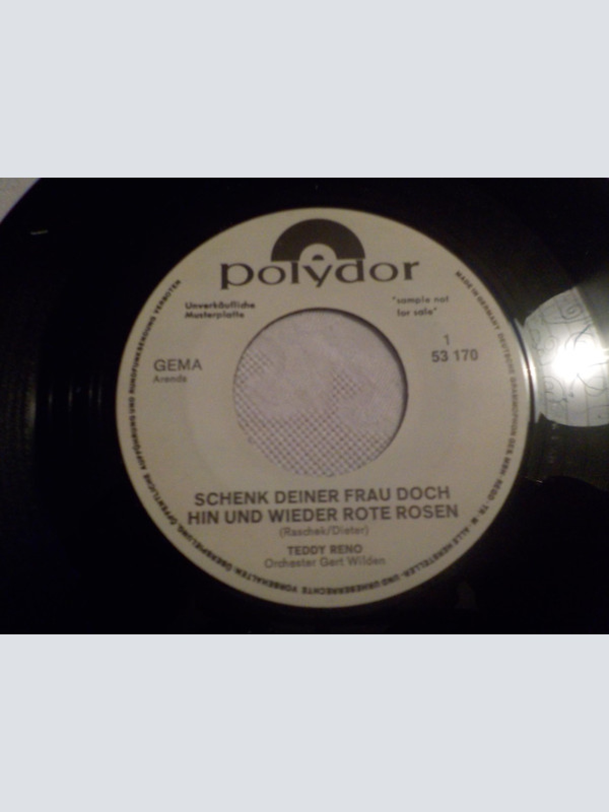 Vinyl / Teddy Reno - Schenk Deiner Frau Doch Hin und Wieder Rote Rosen