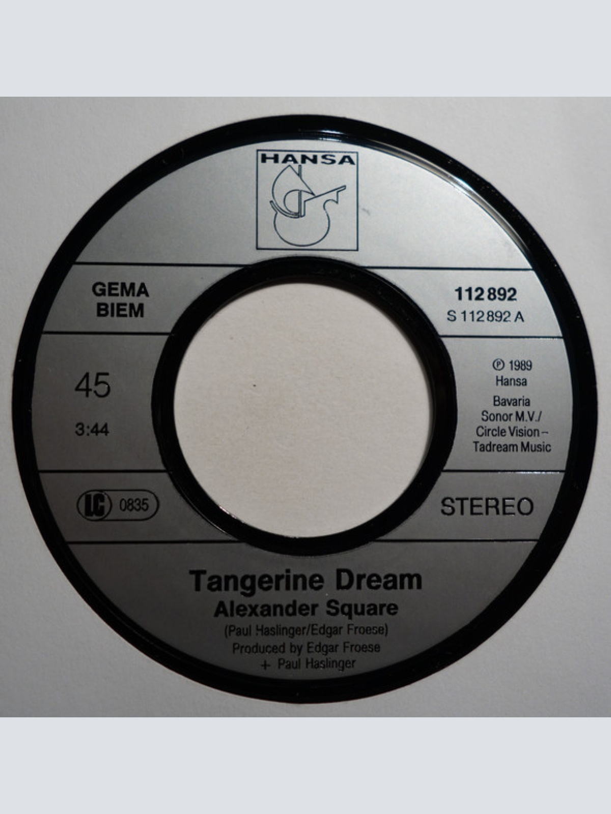 Vinyl / Tangerine Dream - Alexander Square