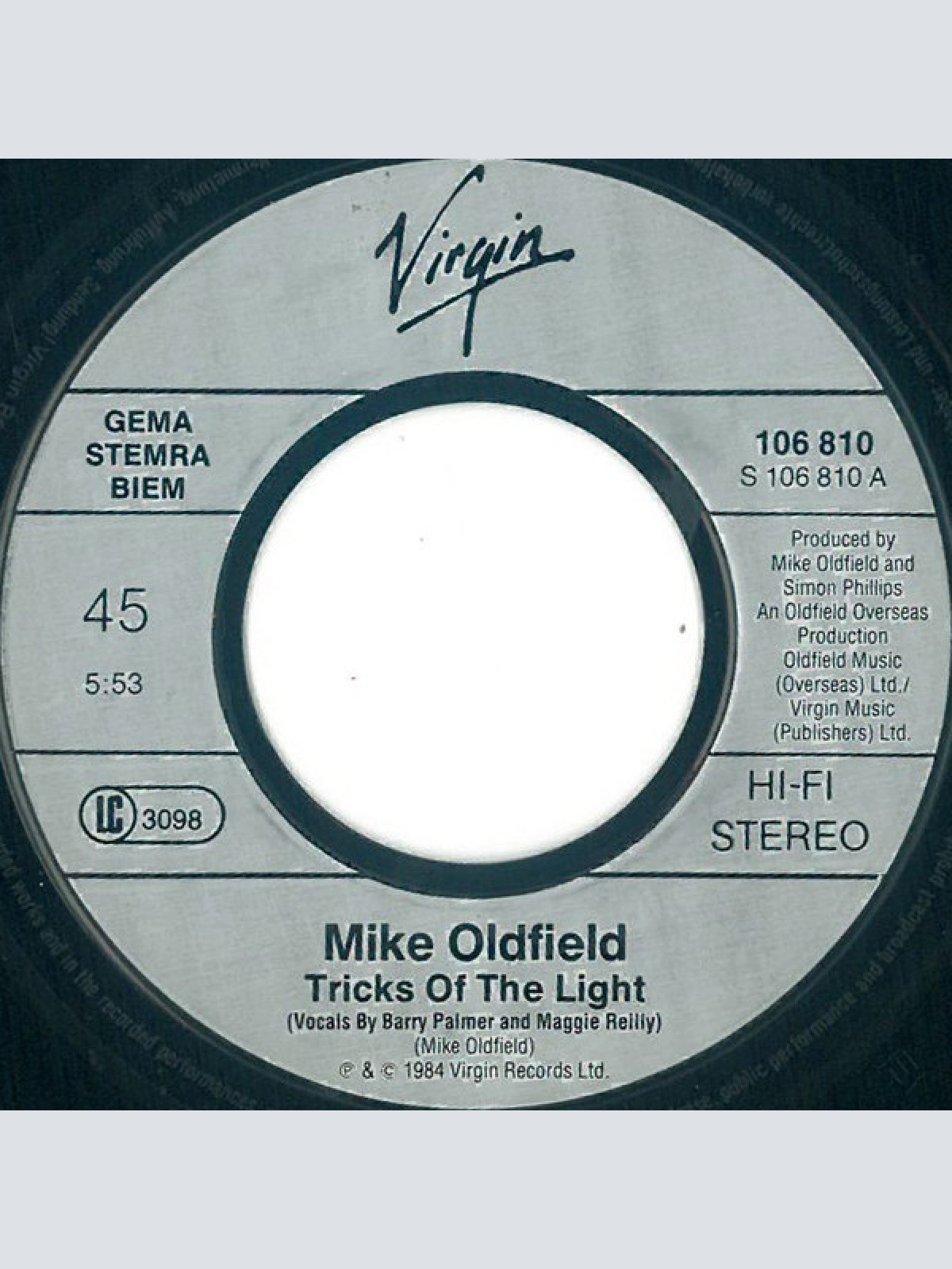 Vinyl / Mike Oldfield - Tricks Of The Light