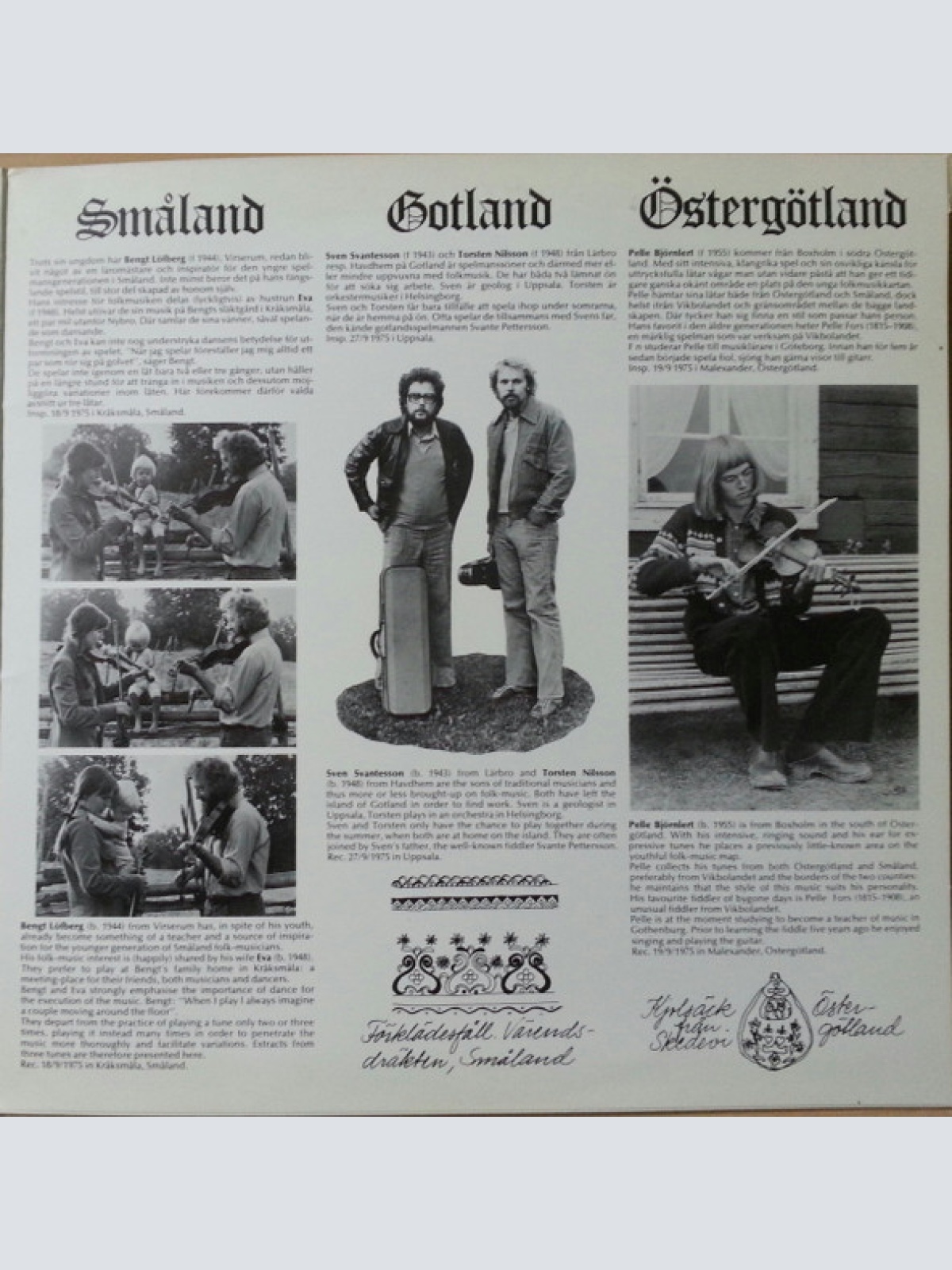 Vinyl / Various - Unga Spelmän Från Södra Sverige