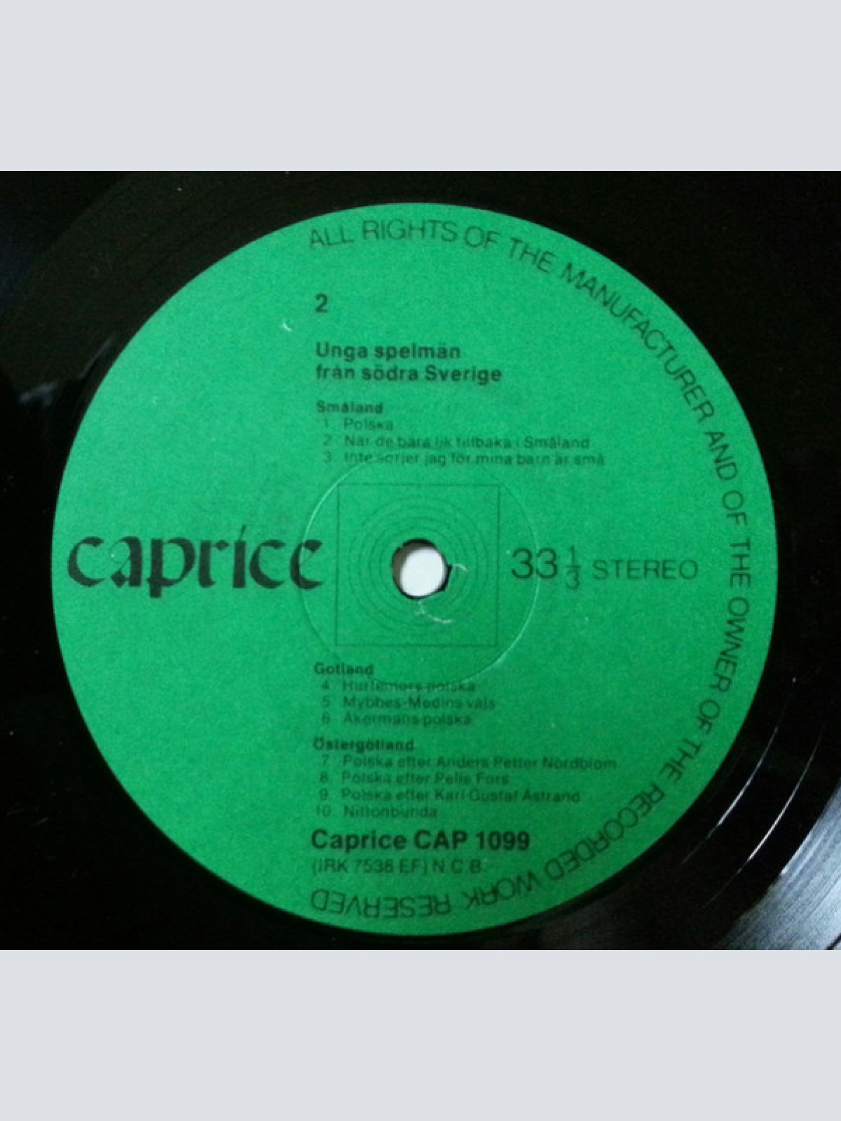 Vinyl / Various - Unga Spelmän Från Södra Sverige