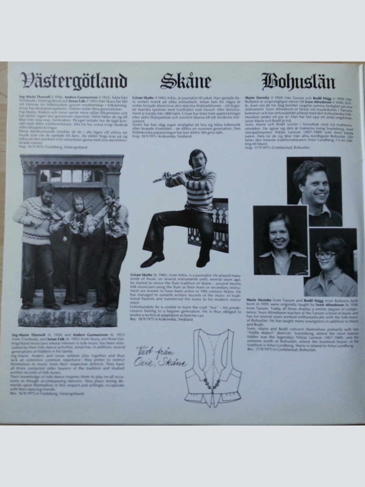 Vinyl / Various - Unga Spelmän Från Södra Sverige