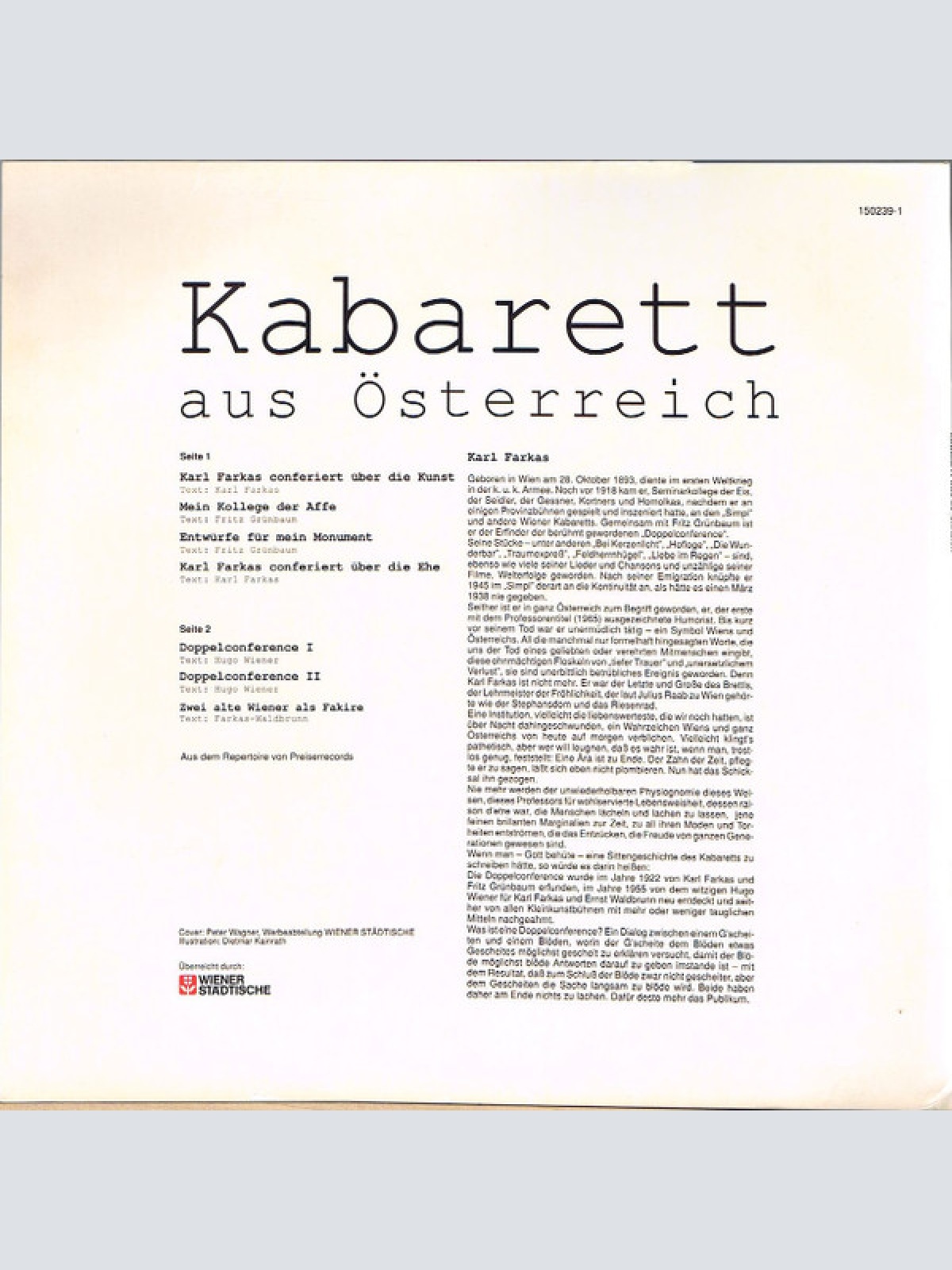 Vinyl / Karl Farkas - Kabarett Aus Österreich
