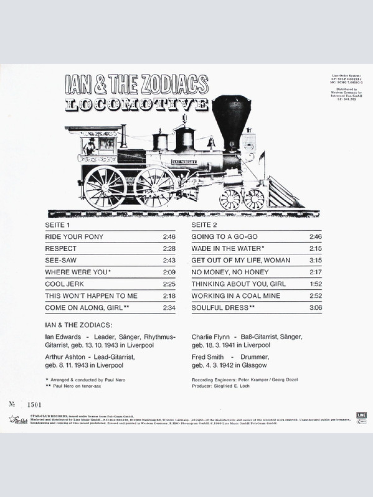 Vinyl / Ian & The Zodiacs - Locomotive