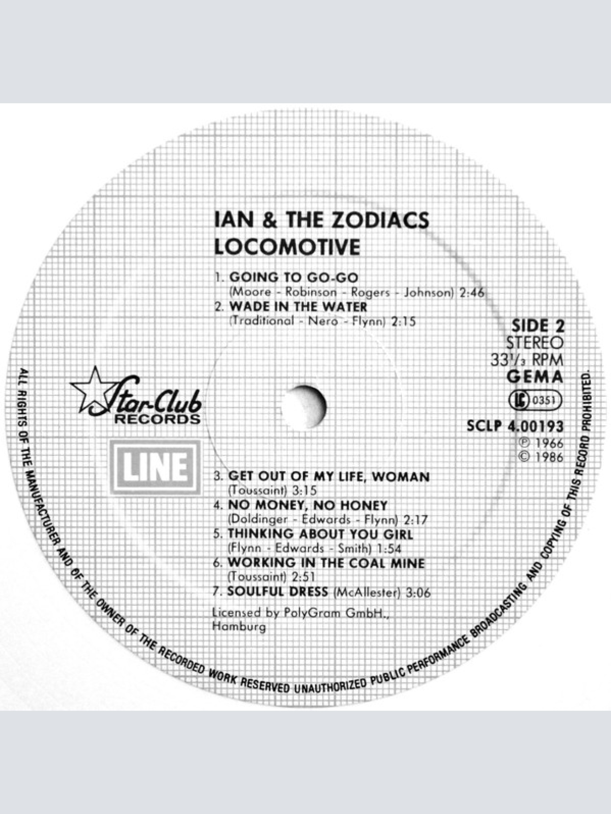 Vinyl / Ian & The Zodiacs - Locomotive