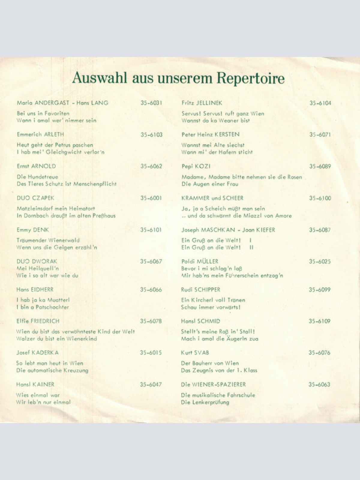 Vinyl / Delia Carsten, Die Roxis - Männer