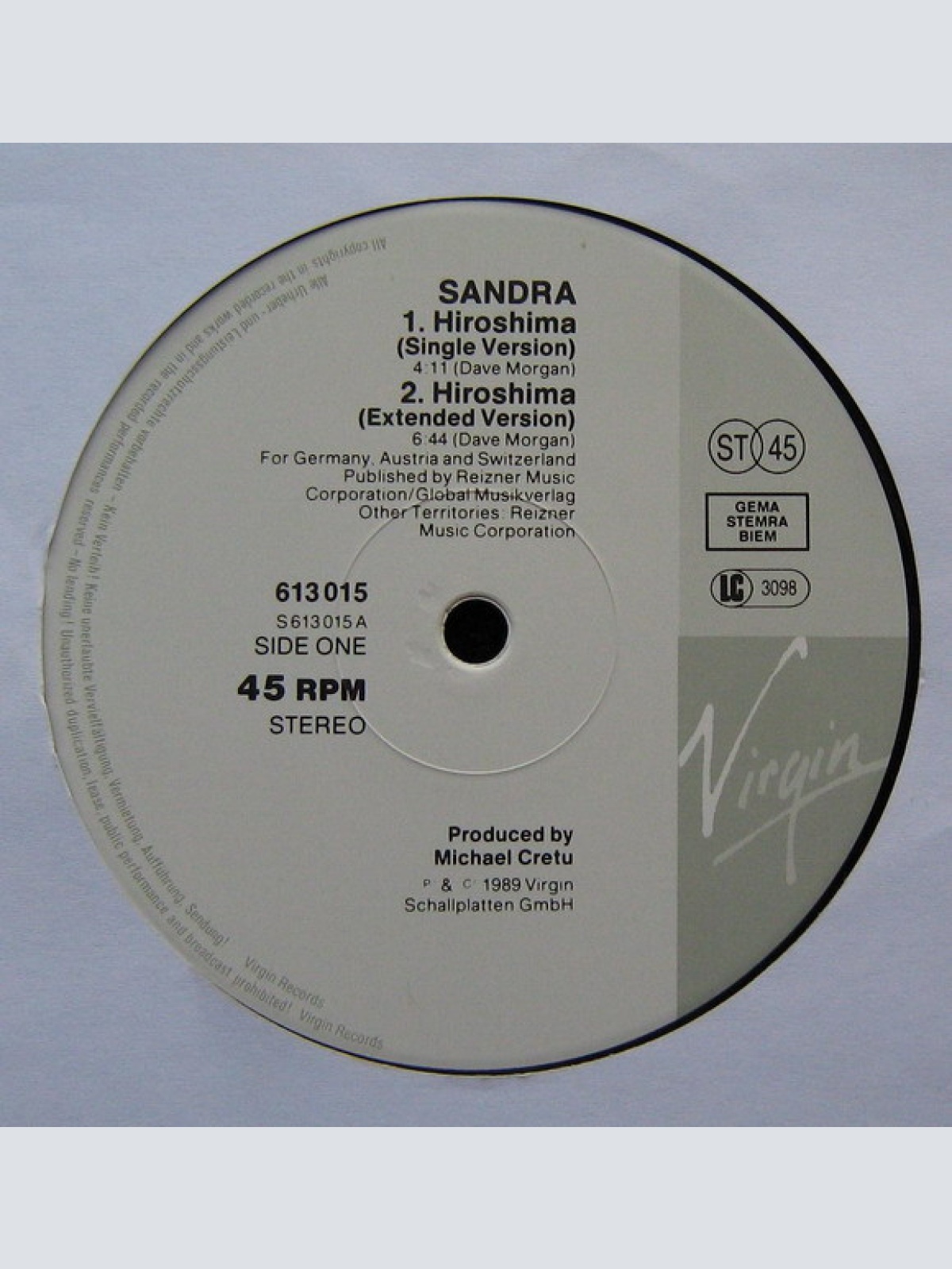 Vinyl / Sandra - Hiroshima