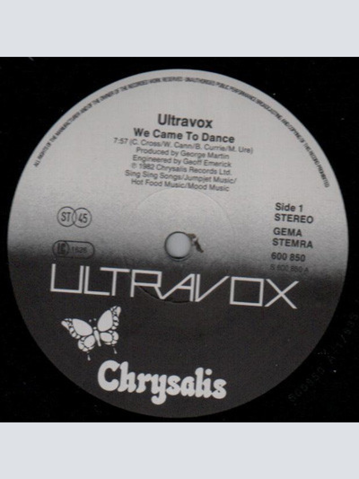 Vinyl / Ultravox - We Came To Dance