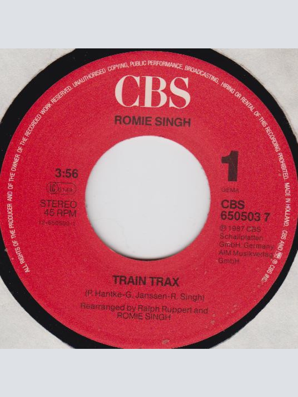 Vinyl / Romie Singh - Train Trax