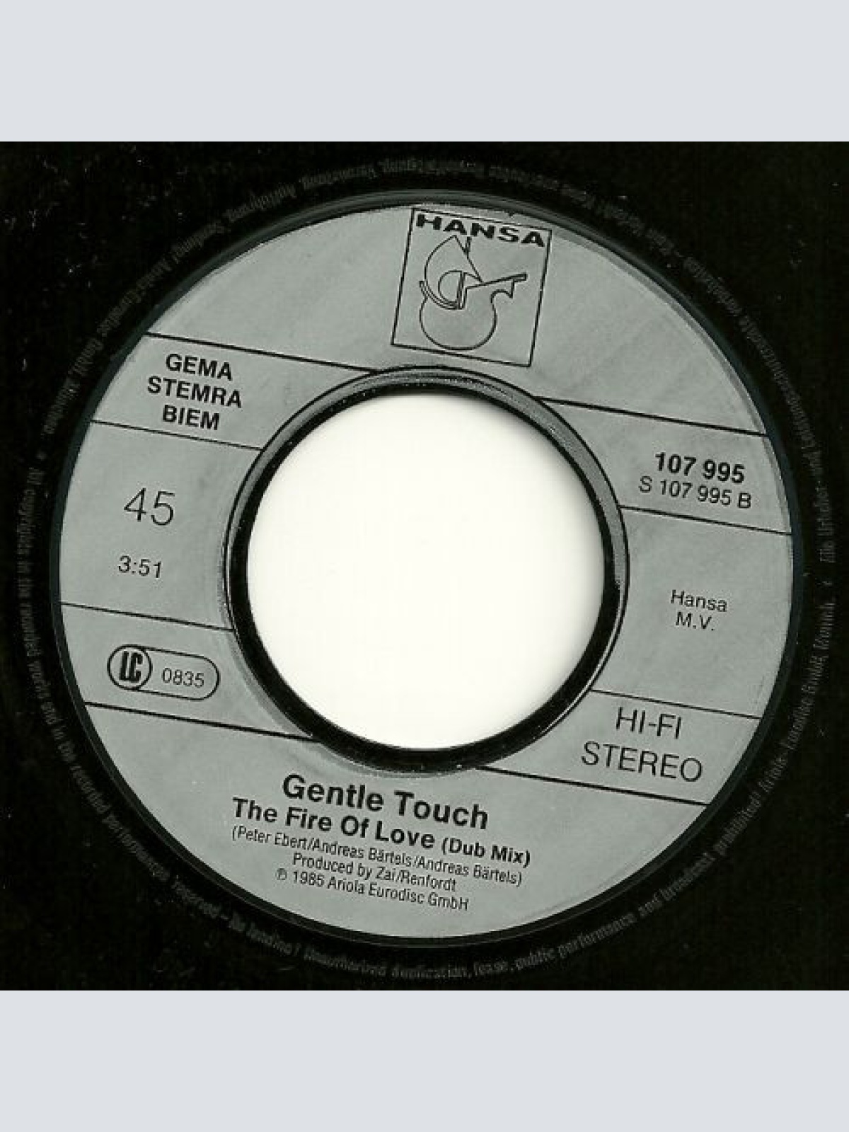 Vinyl / Gentle Touch (2) - The Fire Of Love