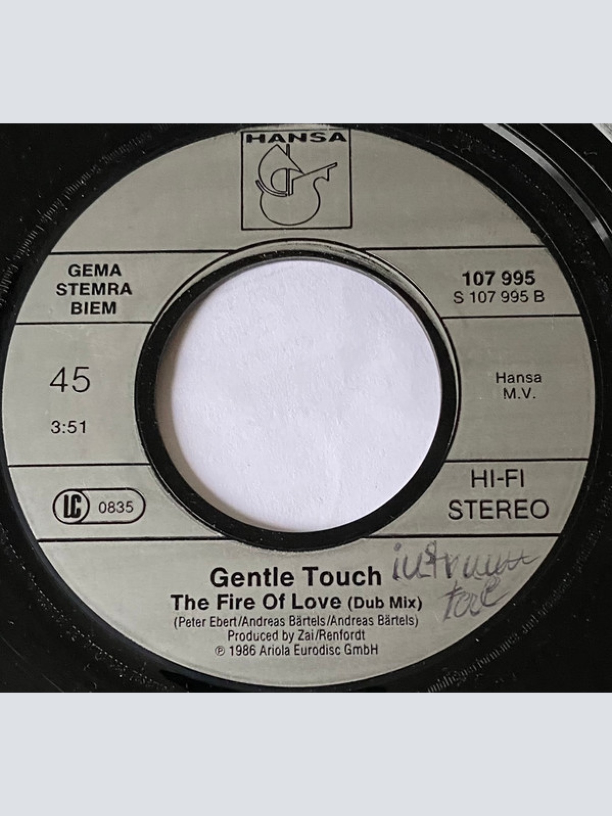 Vinyl / Gentle Touch (2) - The Fire Of Love