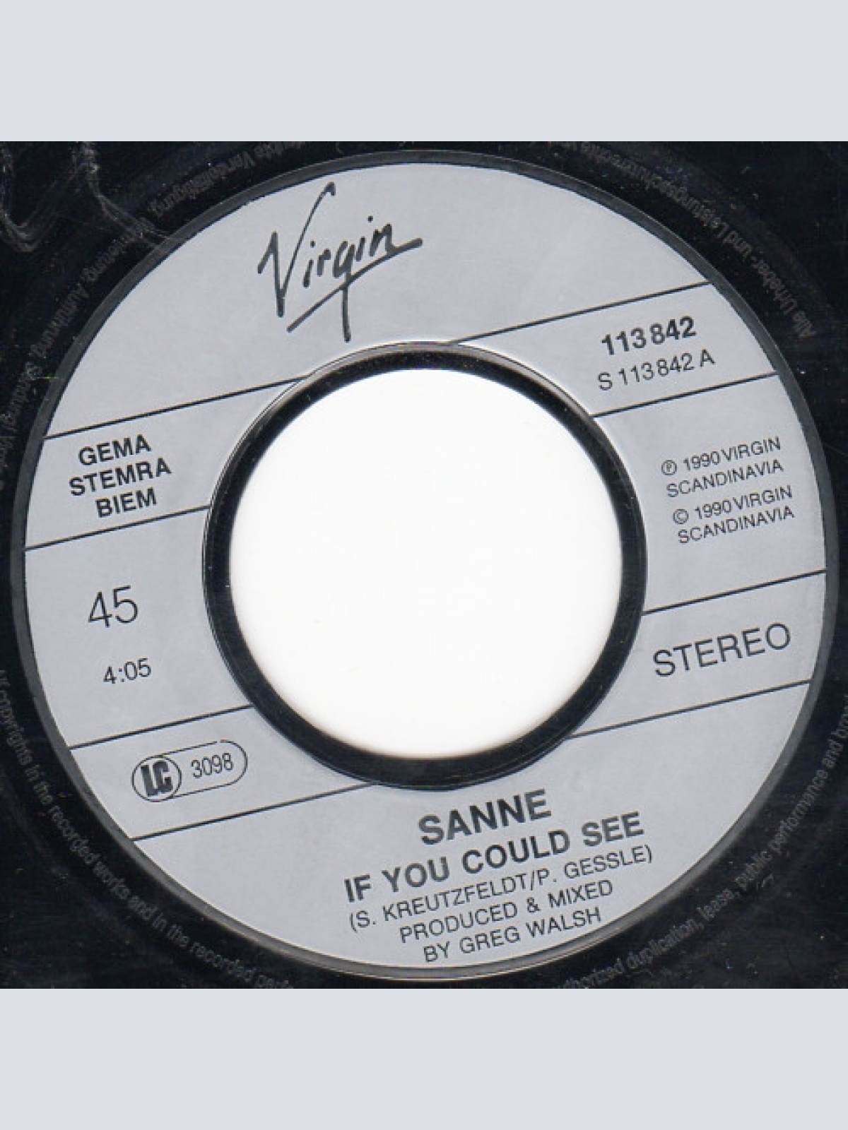 Vinyl / Sanne* - If You Could See