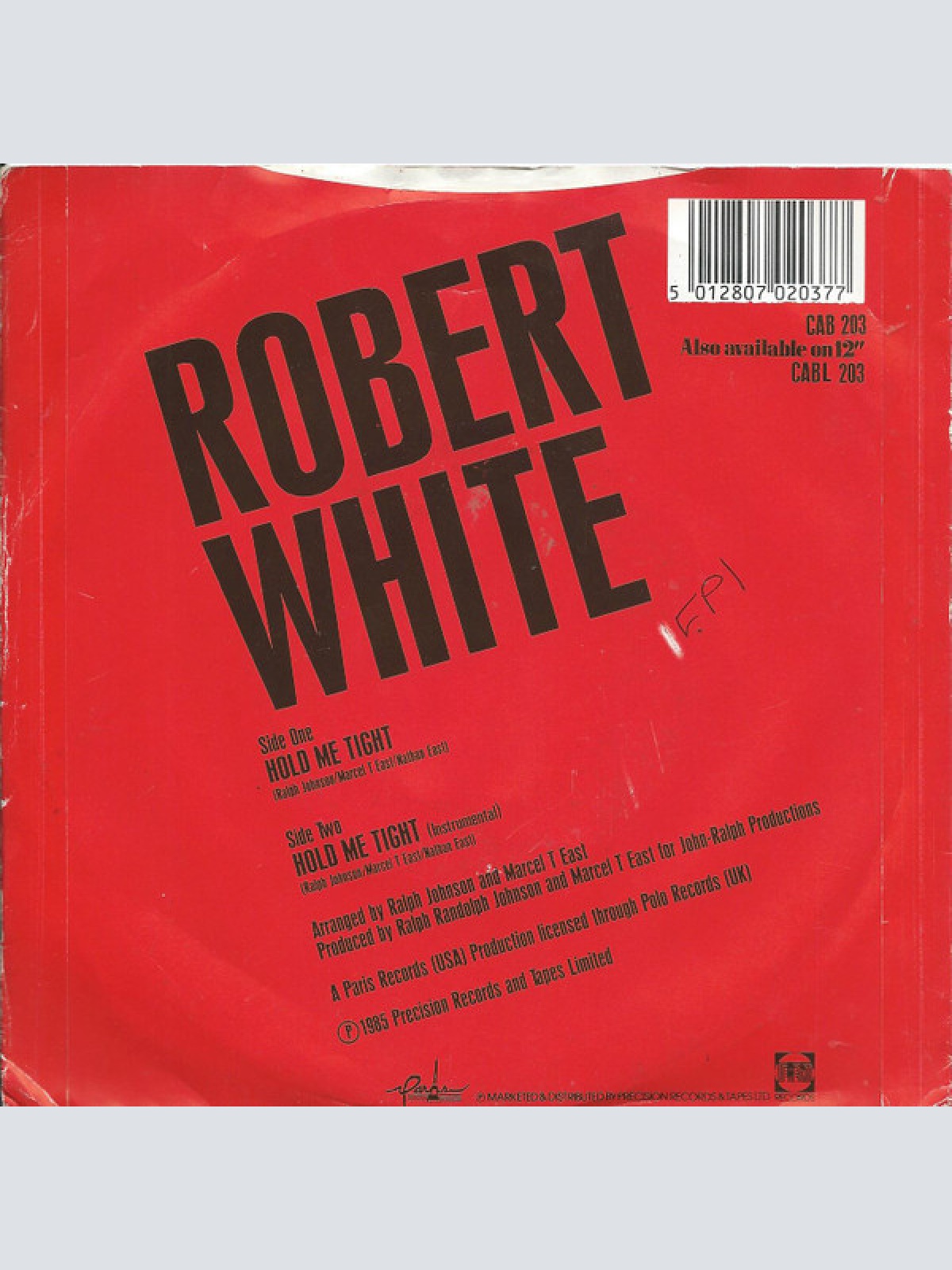 Vinyl / Robert White (8) - Hold Me Tight
