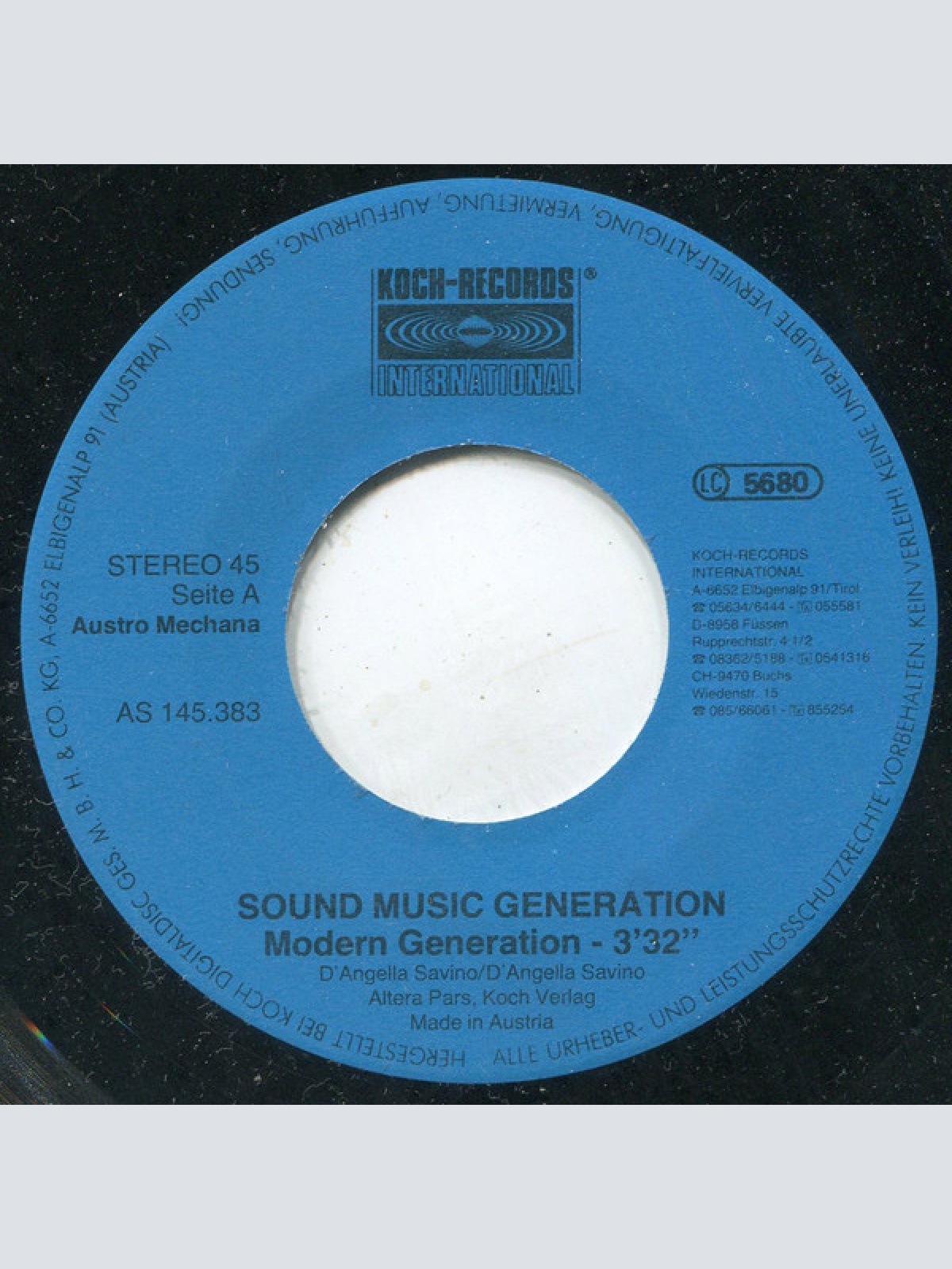 Vinyl / Sound Music Generation - Modern Generation