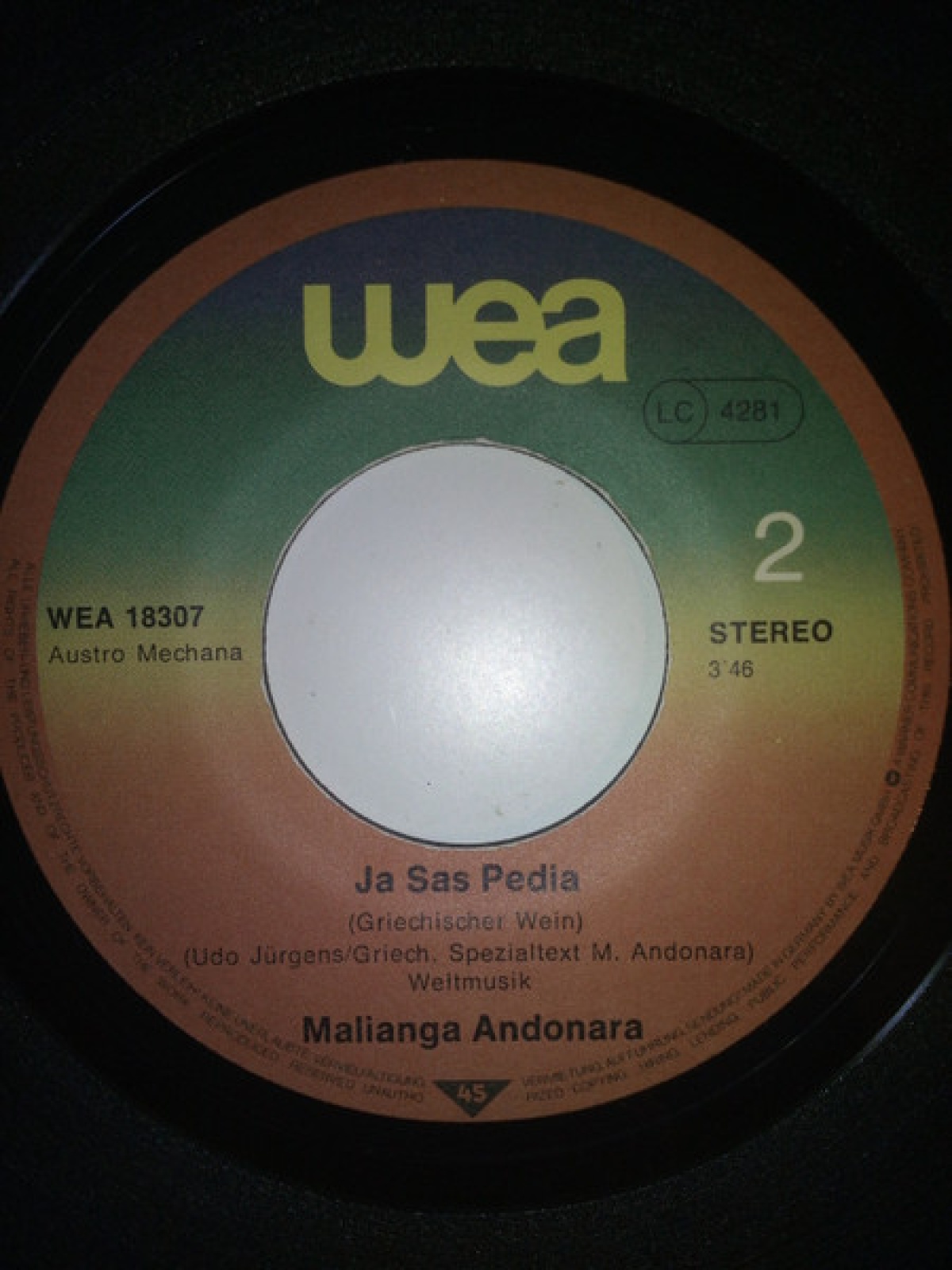 Vinyl / Malianga Andonara - Helladitsa