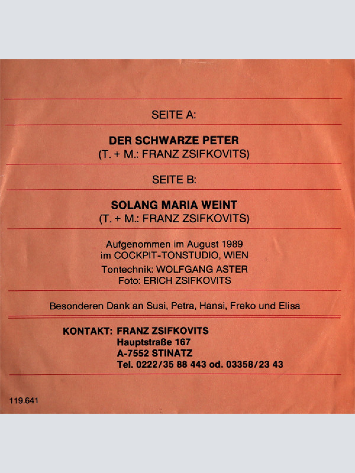 Vinyl / Katrin (13) - Der Schwarze Peter