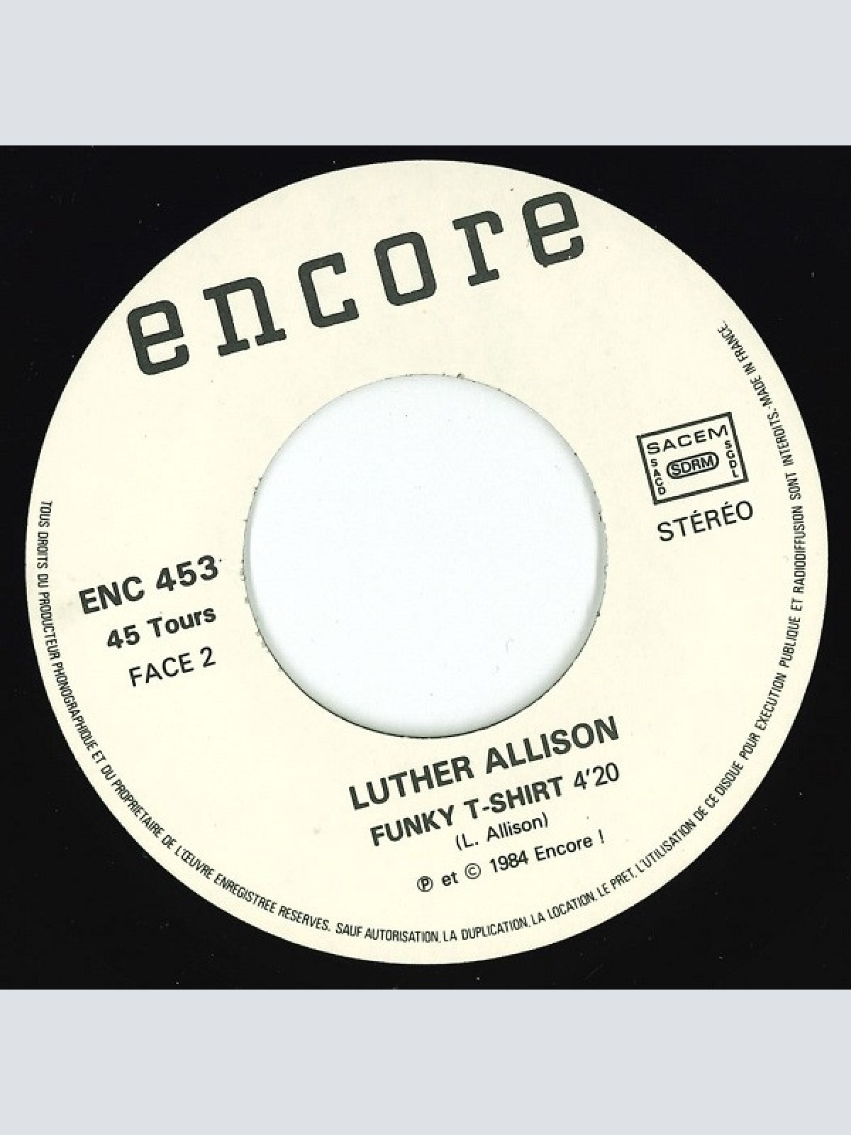 Vinyl / Luther Allison - Funky T-Shirt (Inédit)