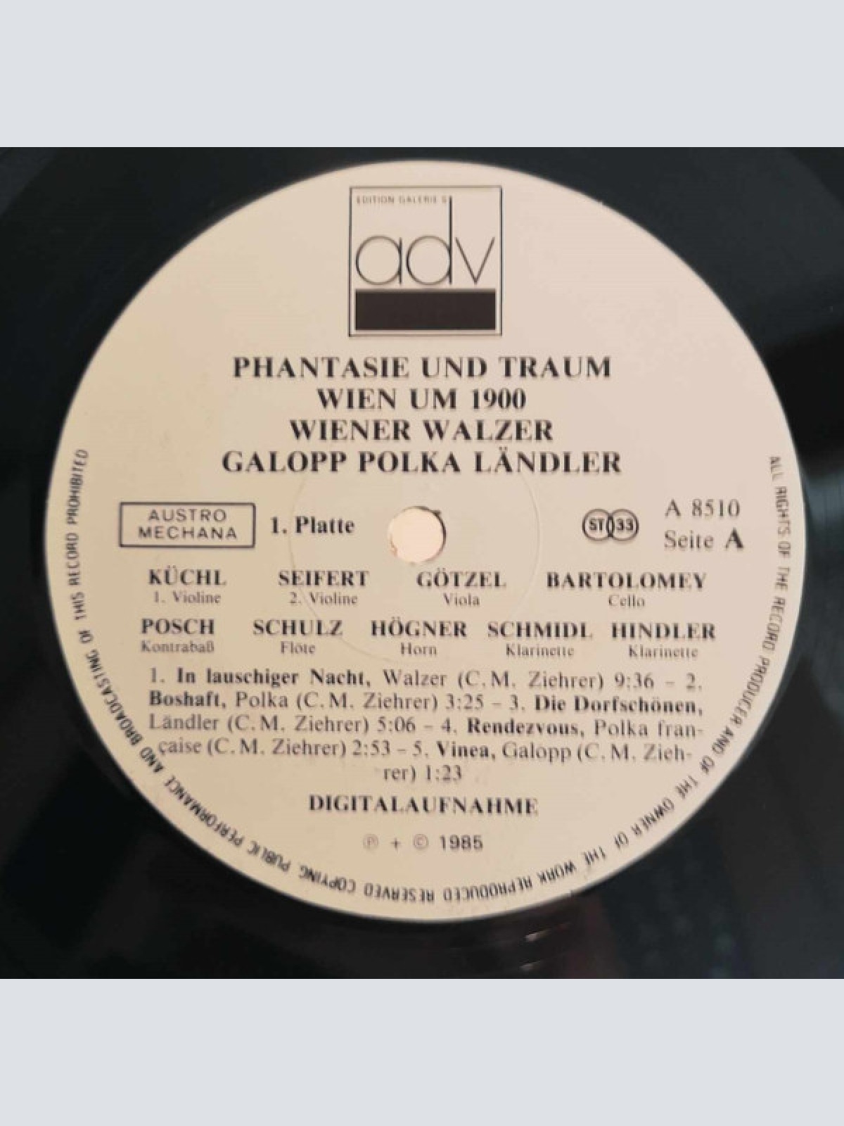 Vinyl / Wiener Ring Ensemble - Phantasie & Traum Wien Um 1900