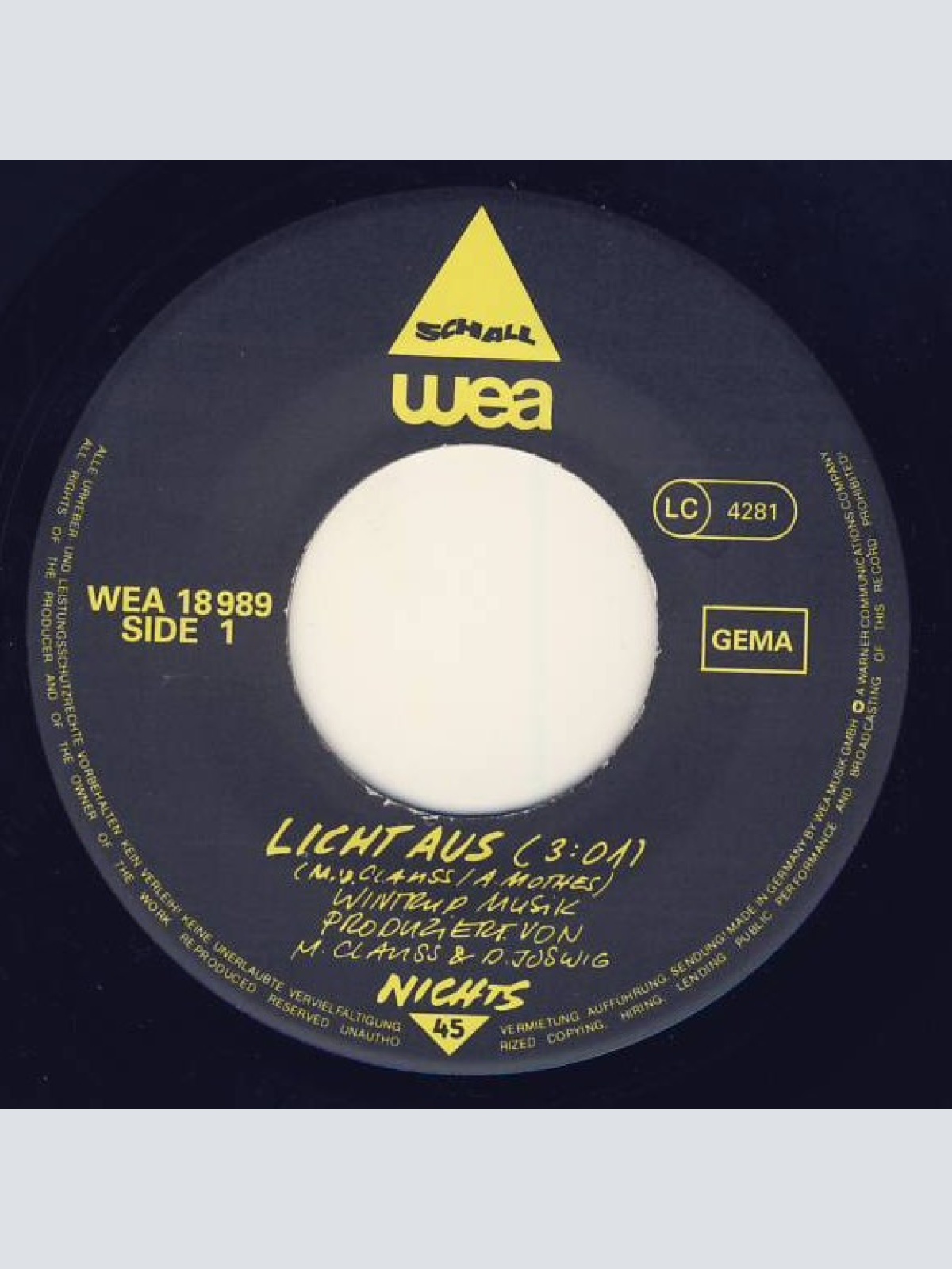 Vinyl / Nichts - Licht Aus