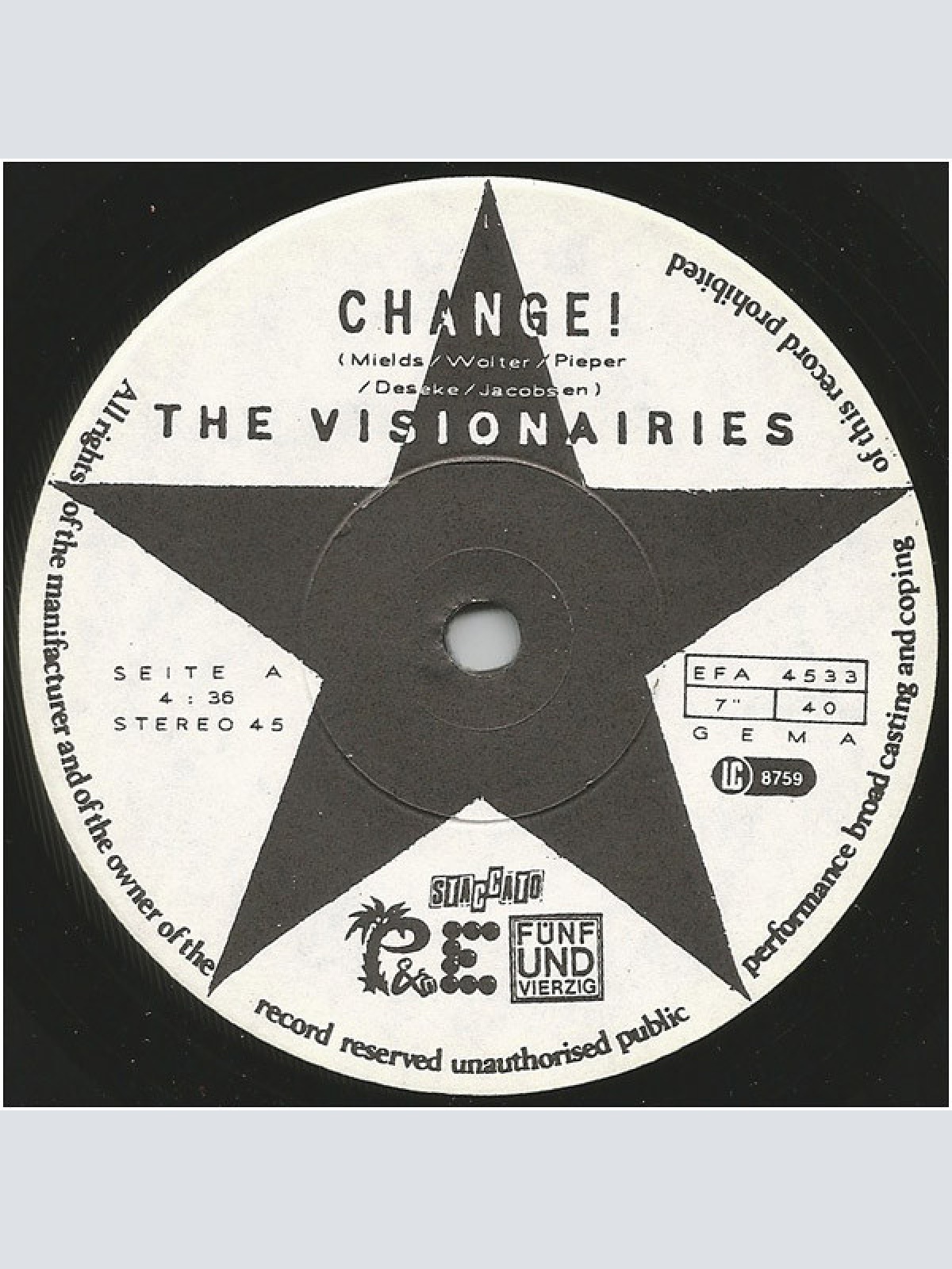 Vinyl / The Visionairies - Change + Version!