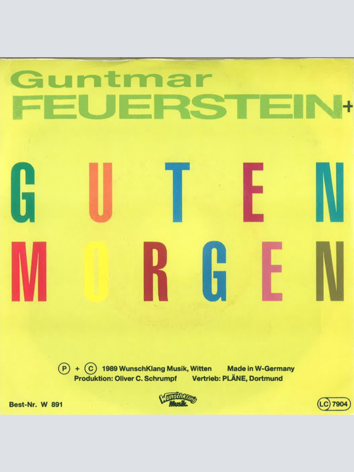 Vinyl / Guntmar Feuerstein - Guten Morgen (Monday, Monday)