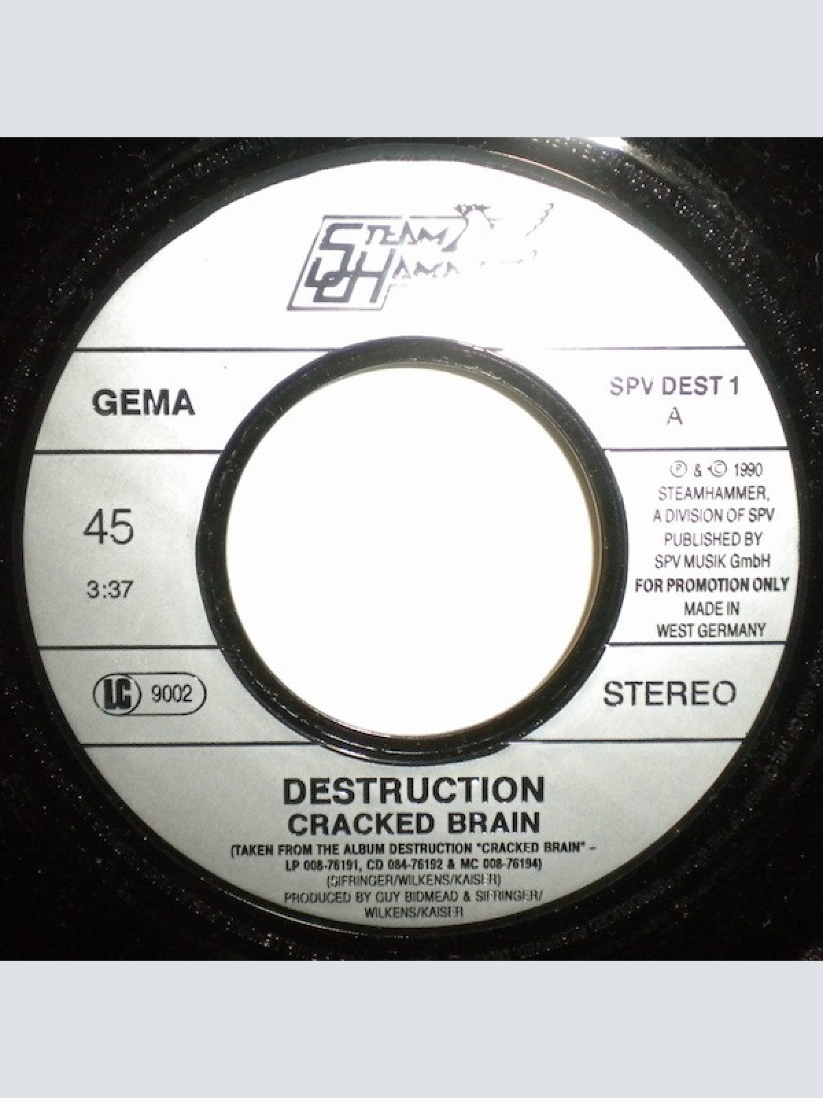 Vinyl / Destruction - Cracked Brain