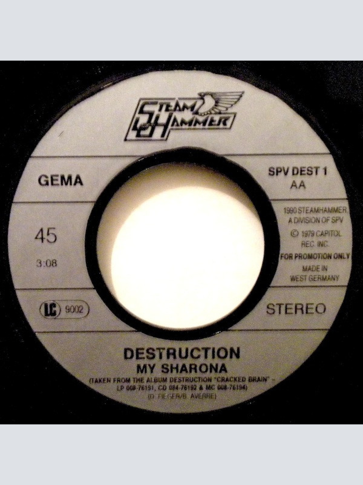 Vinyl / Destruction - Cracked Brain