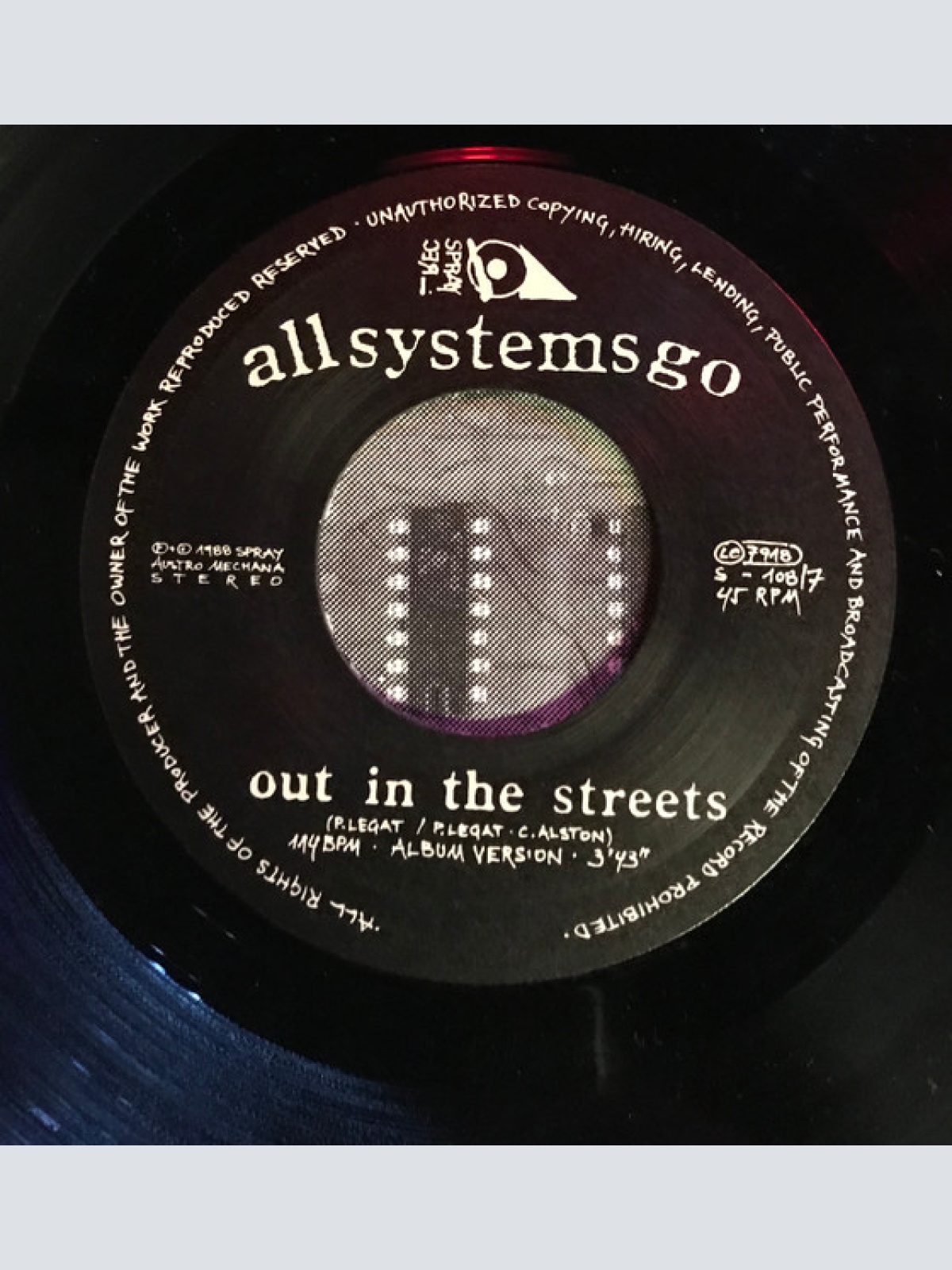Vinyl / All Systems Go (3) - Out In The Streets