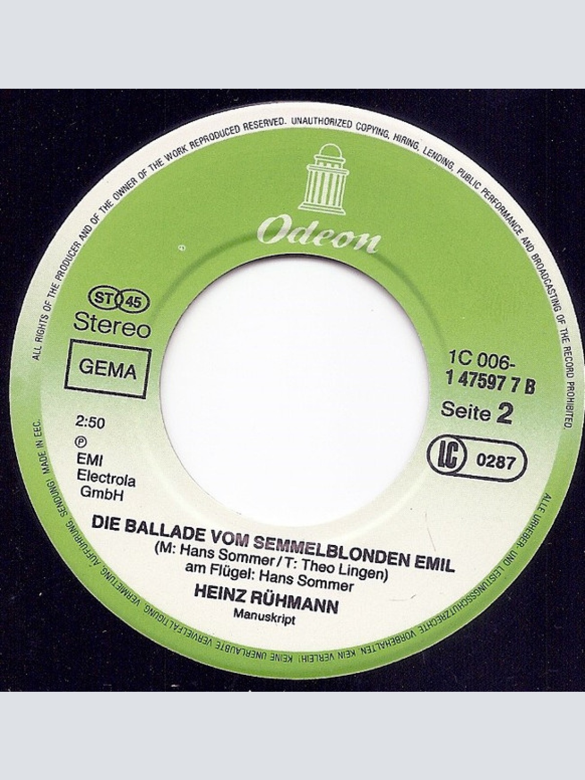 Vinyl / Heinz Rühmann - So Ein Regenwurm Hat's Gut